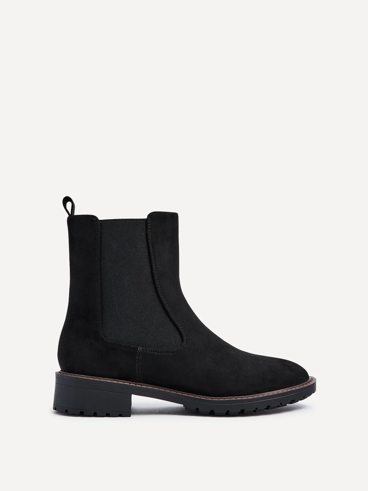 Dalston Black Faux Suede Chelsea Boots - Image 2