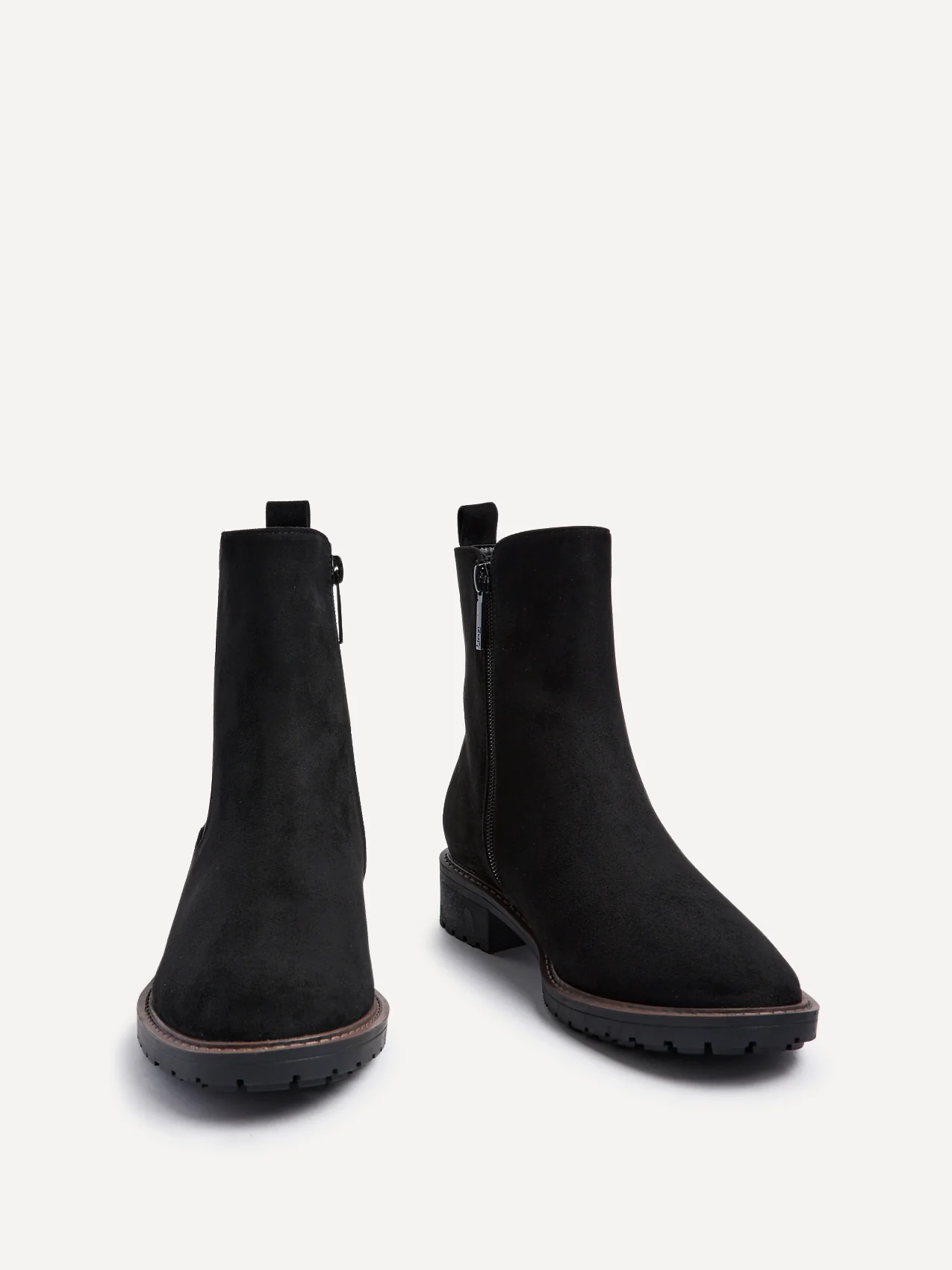 Dalston Black Faux Suede Chelsea Boots - Image 3