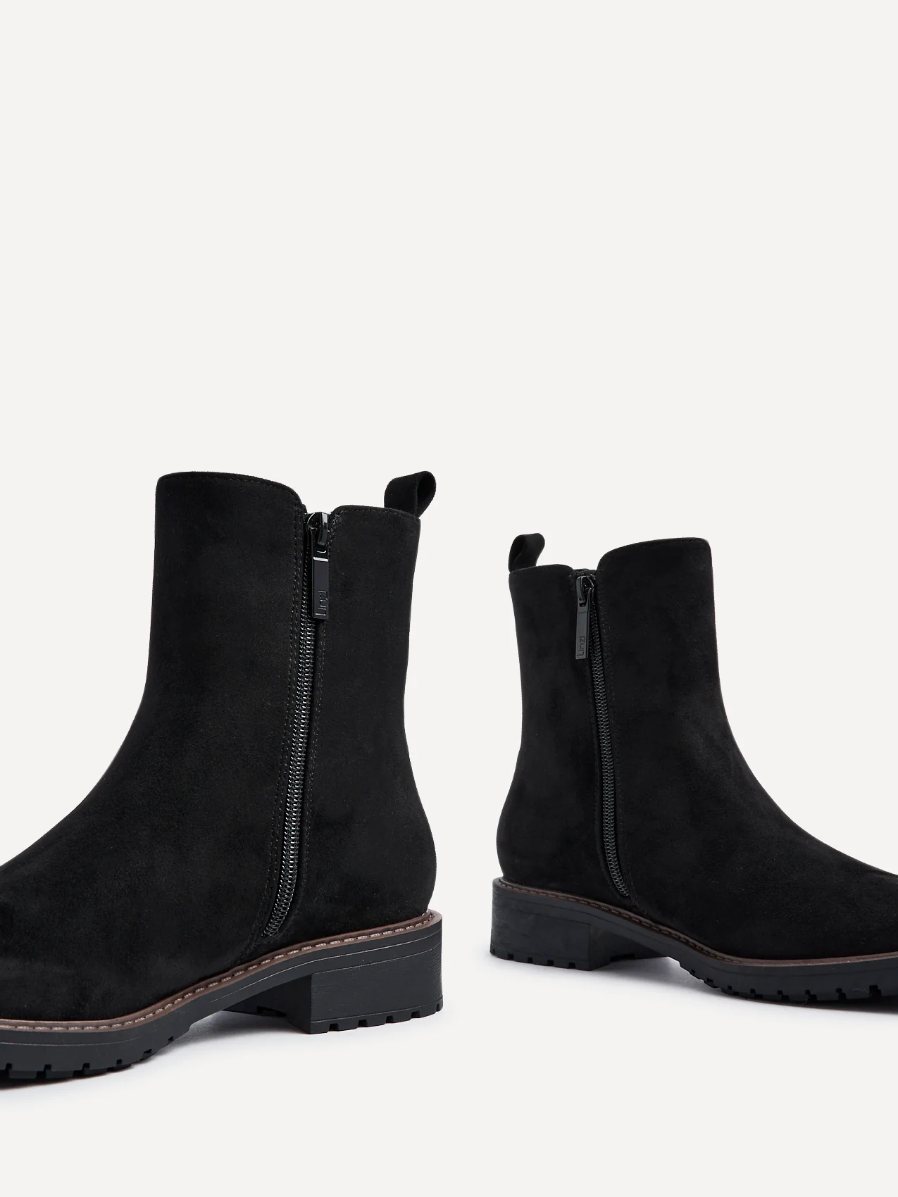 Dalston Black Faux Suede Chelsea Boots - Image 4