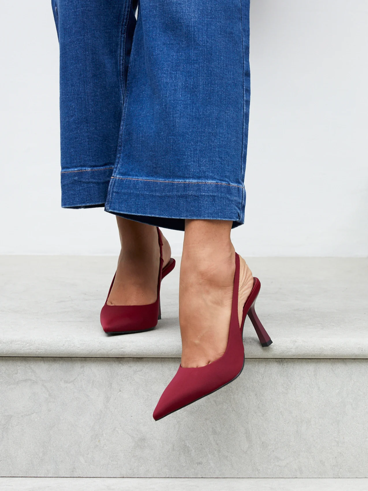 Dash Burgundy Scuba Court Heels - Image 6