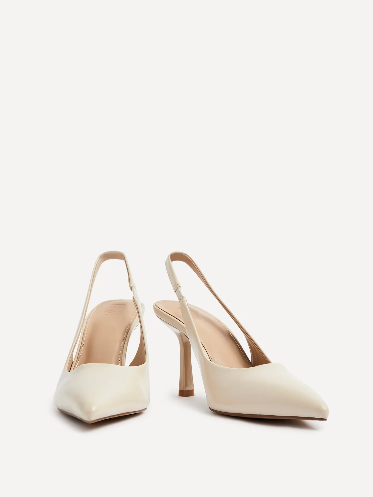 Dash Nude Faux Leather Court Heels - Image 3