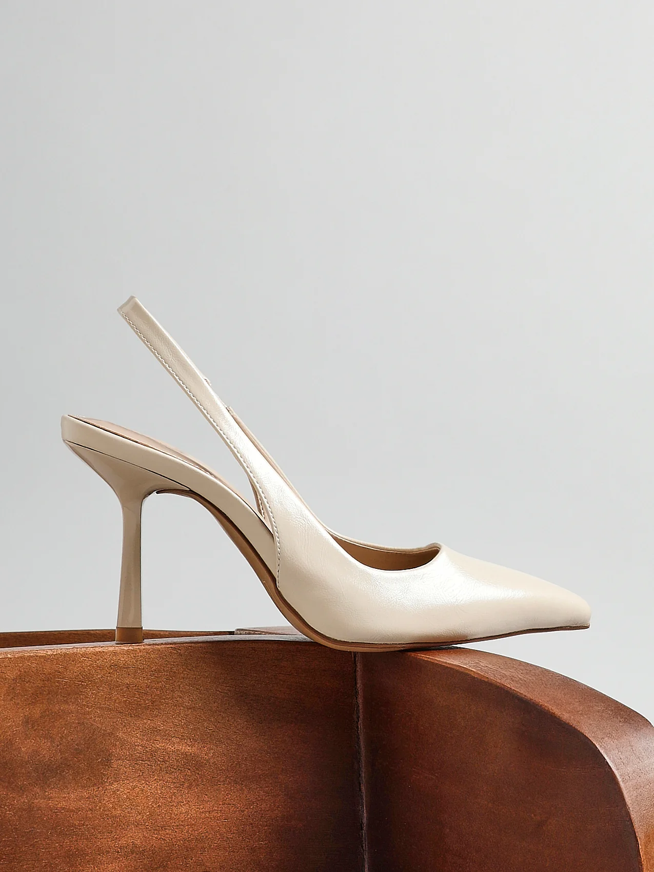Dash Nude Faux Leather Court Heels - Image 6