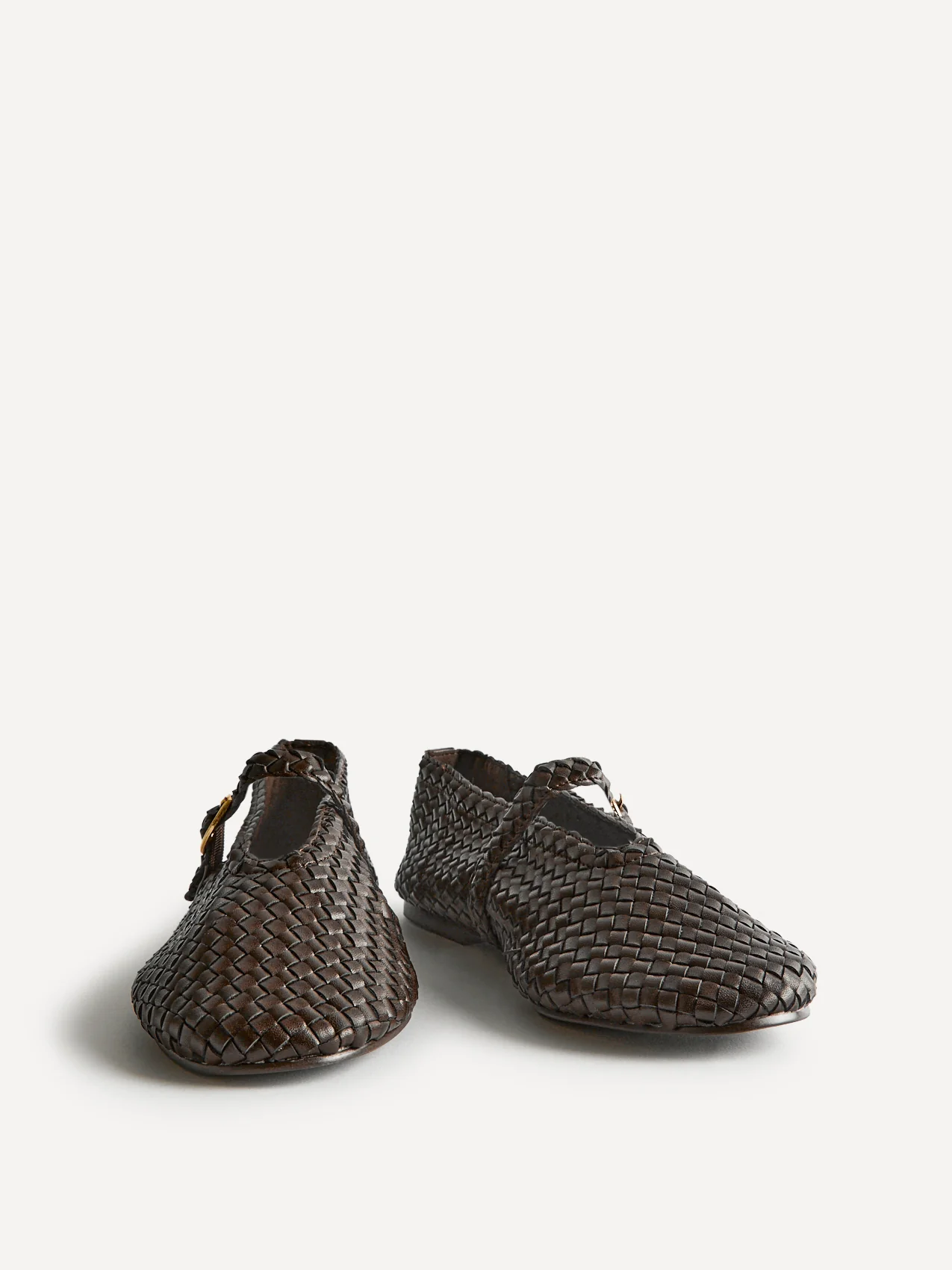 Debut Brown Handwoven Ballet Flats - Image 3
