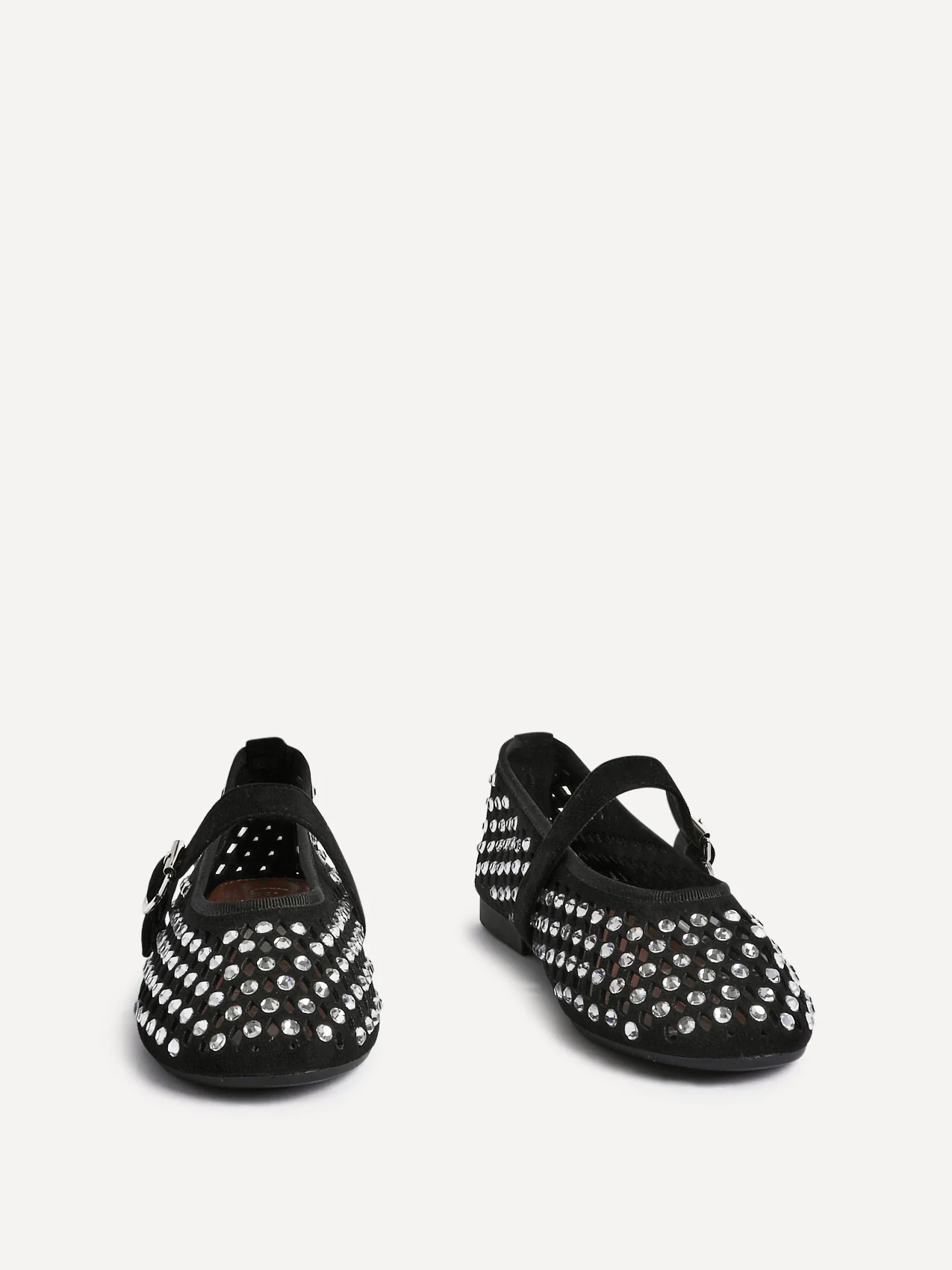 Delicate Black Suede Ballet Pumps - Image 3