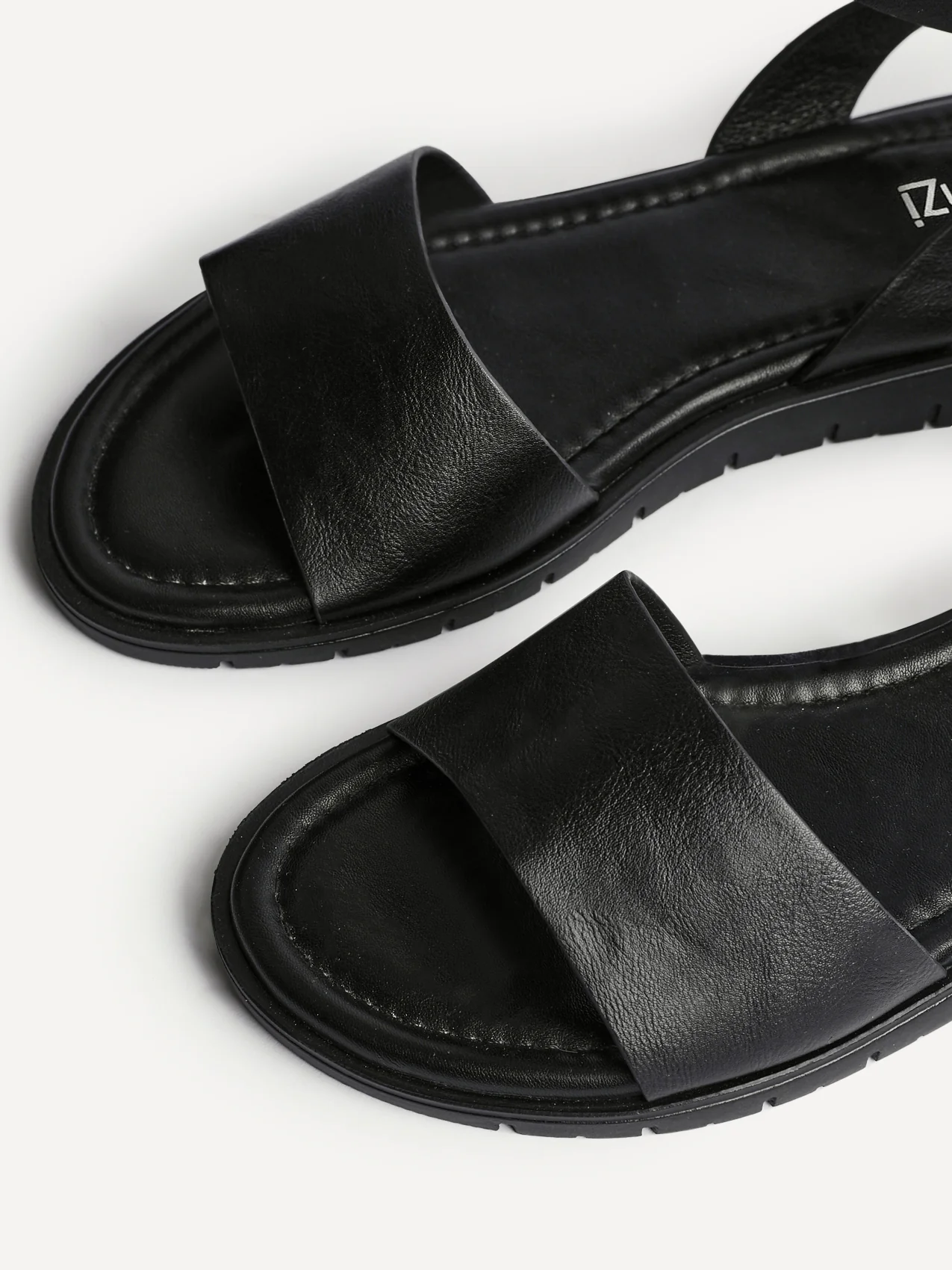 Denia Wide Fit Black Sandals - Image 5