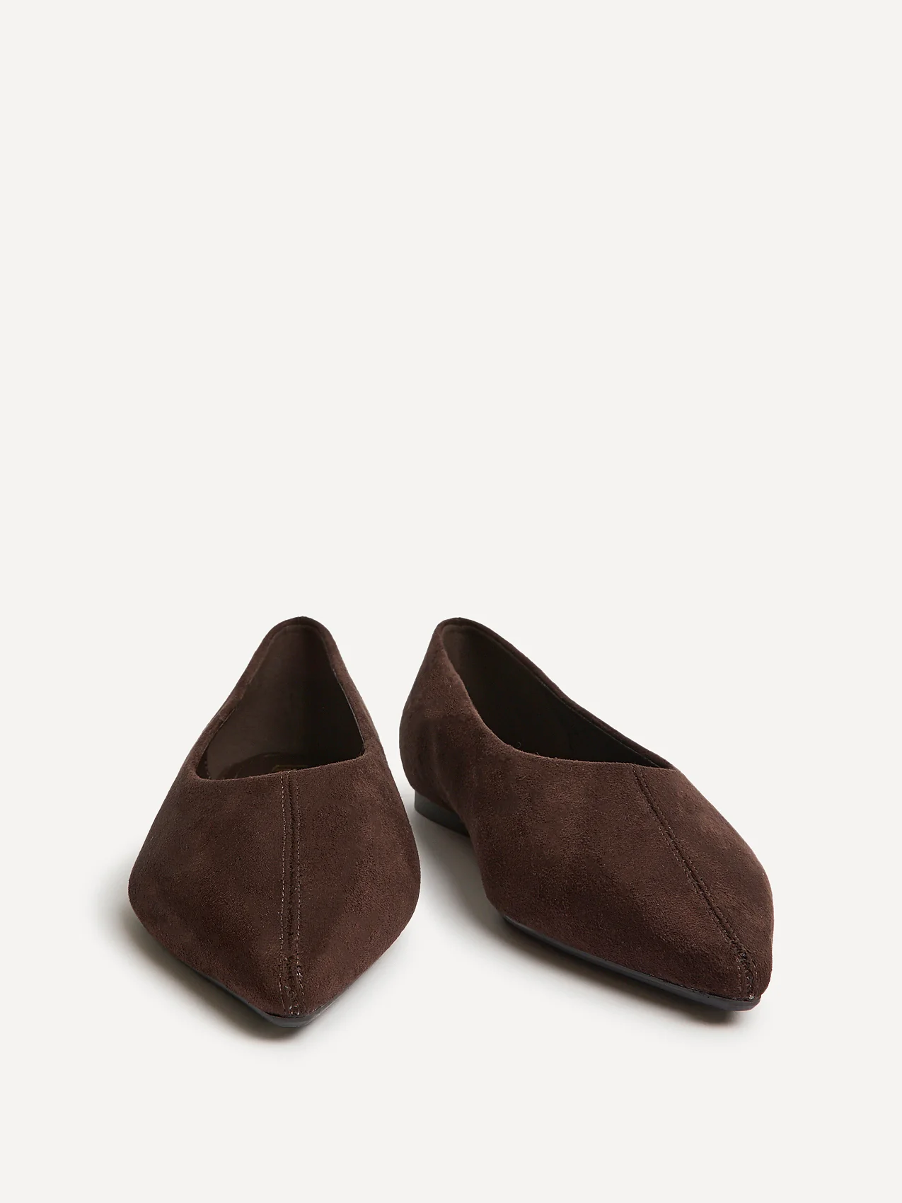 Direct Brown Pointed Toe Ballet Flats - Image 3