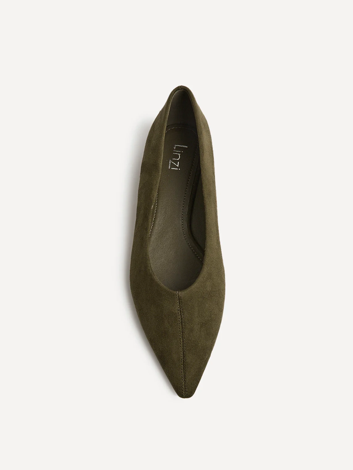 Direct Khaki Pointed Toe Ballet Flats - Image 4