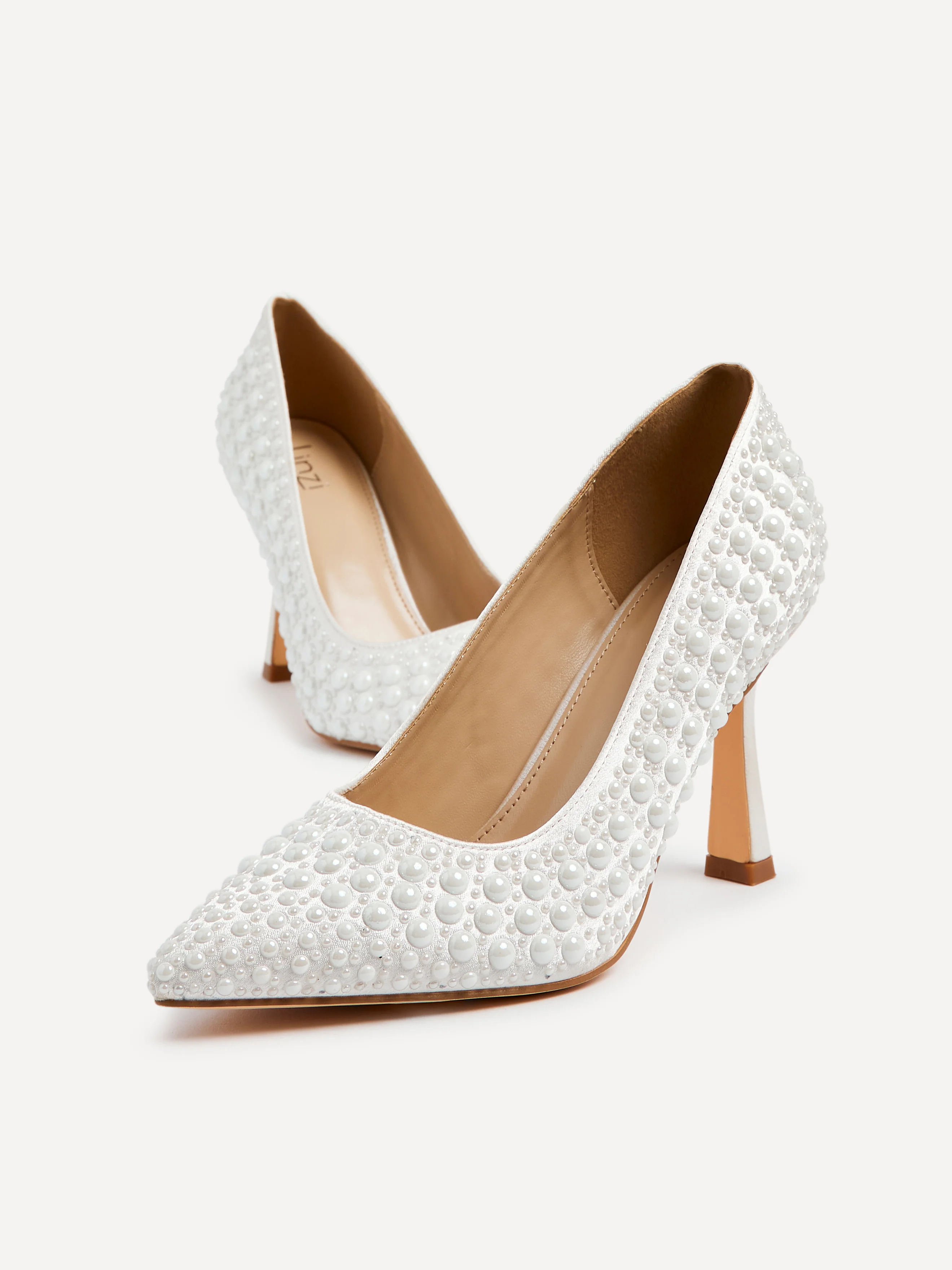 Dreaming Bridal Ivory Hot Fix Pearl Court Heels - Image 4