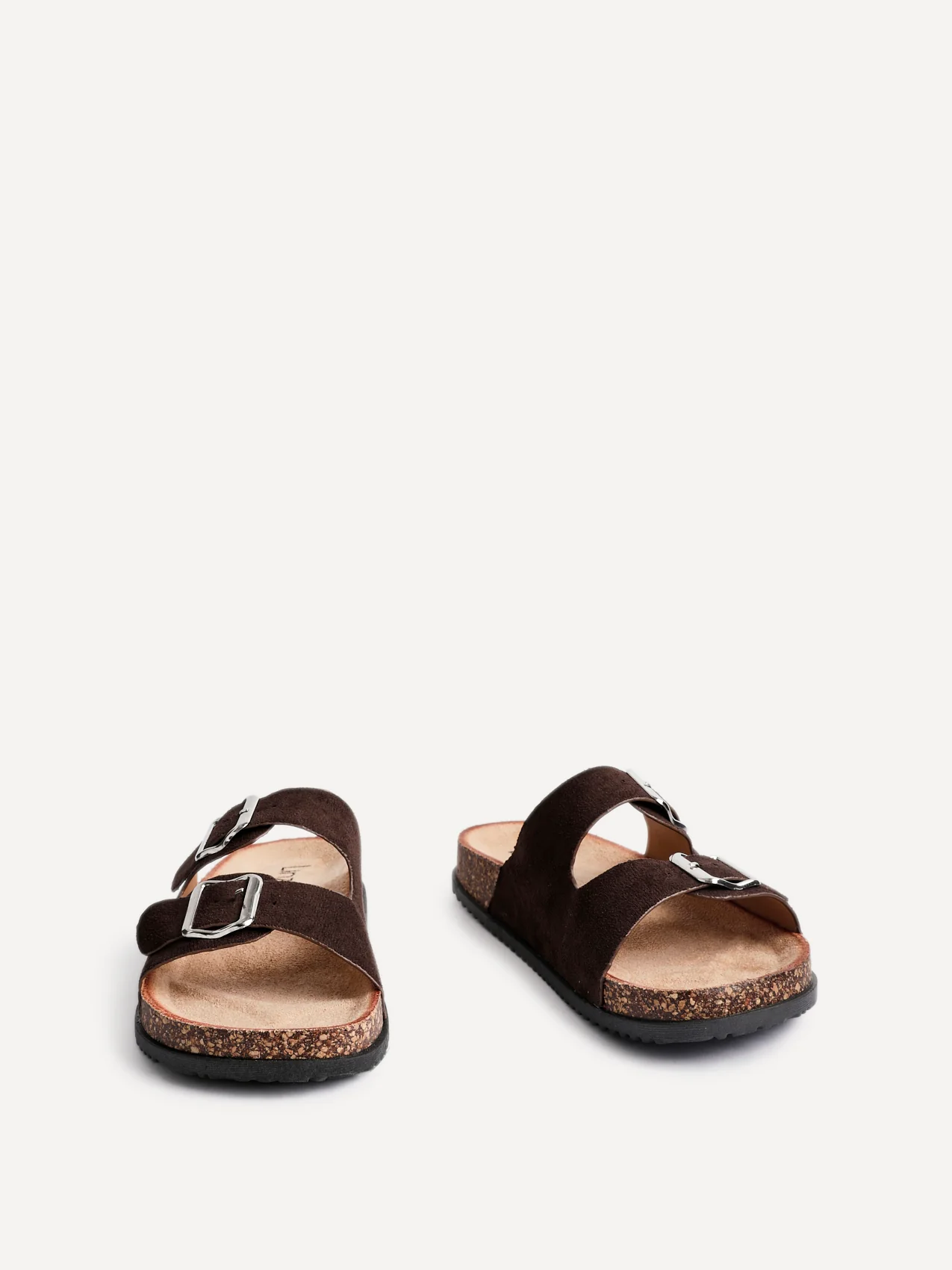 Echo Brown Double Buckle Sandals - Image 3