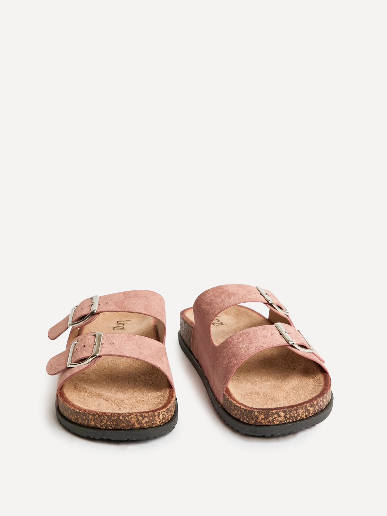 Echo Dusky Pink Double Buckle Sandals - Image 3