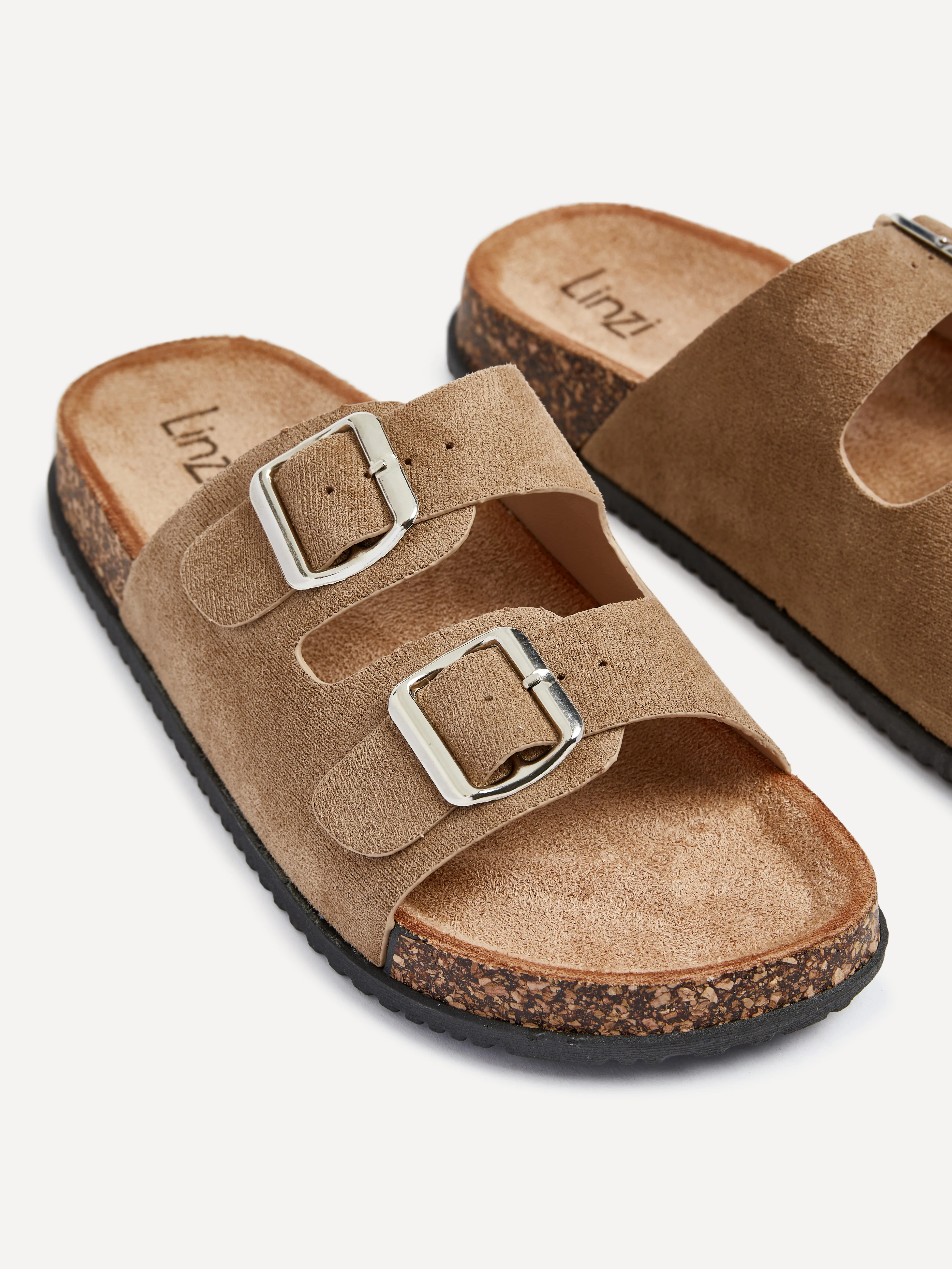 Echo Mocha Double Buckle Sandals - Image 4