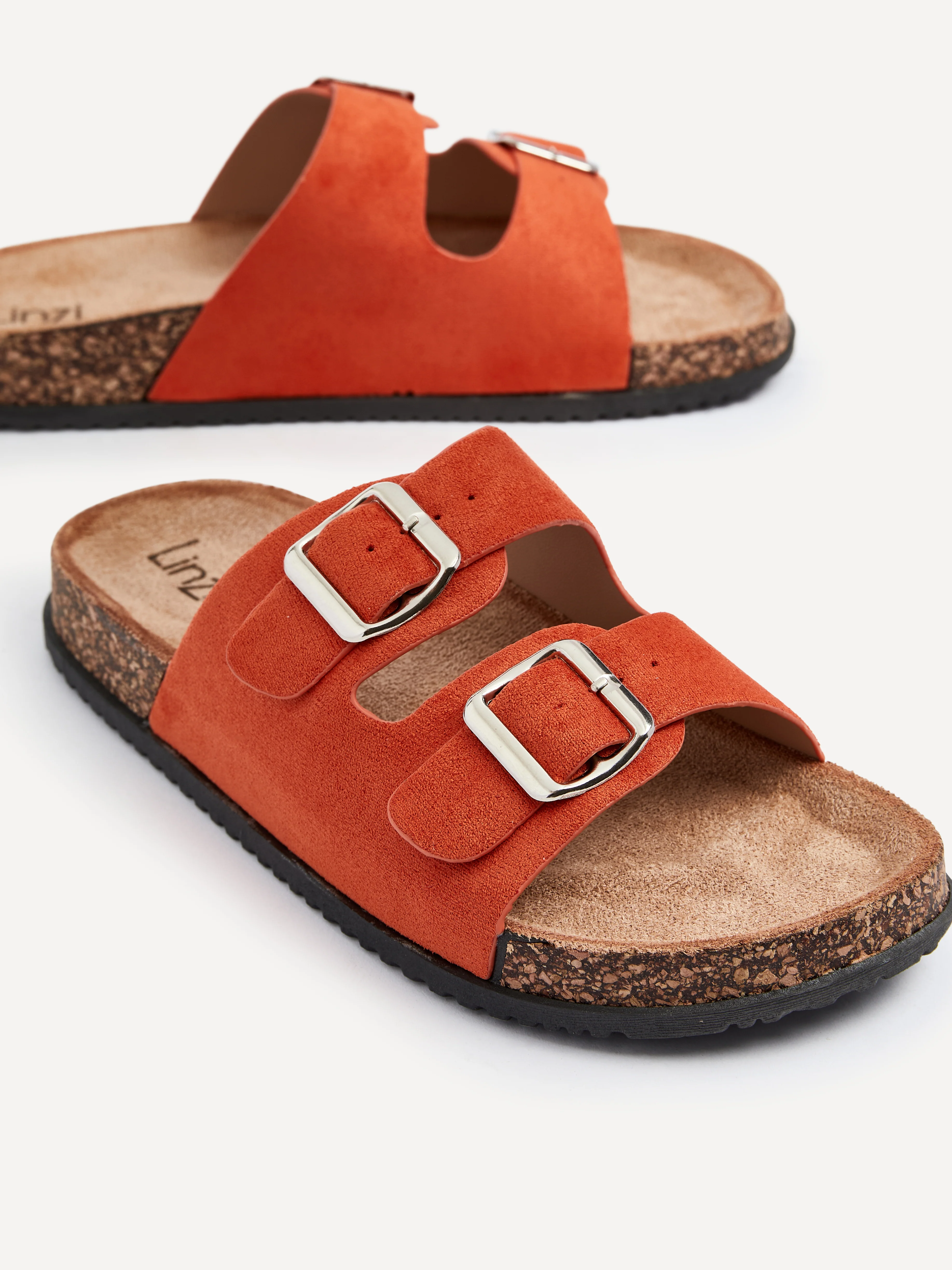 Echo Orange Double Buckle Sandals - Image 5