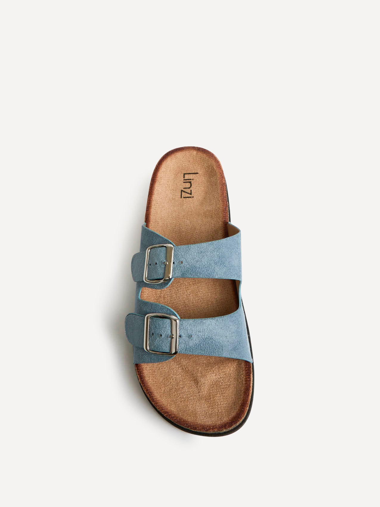 Echo Pale Blue Double Buckle Sandals - Image 4