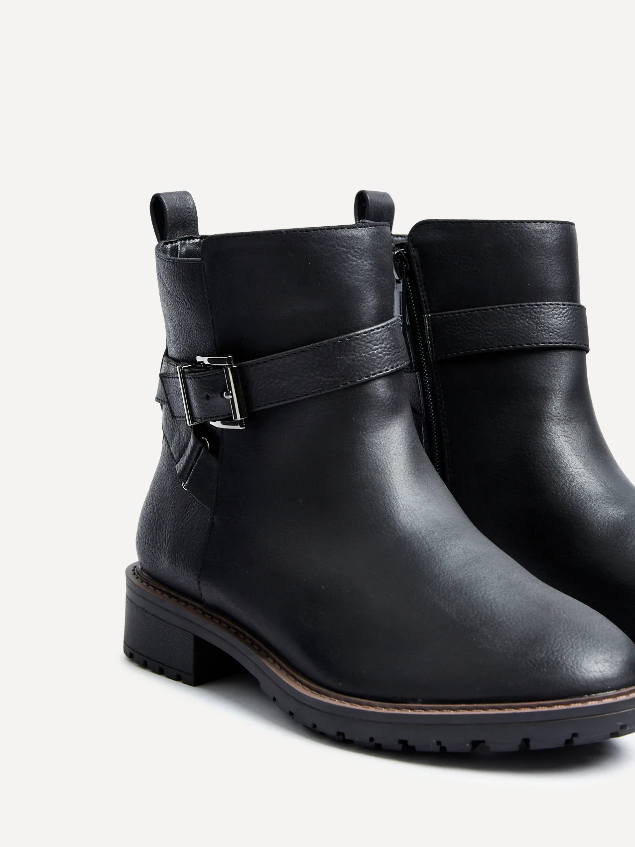 Edie Wide Fit Black Boots - Image 5