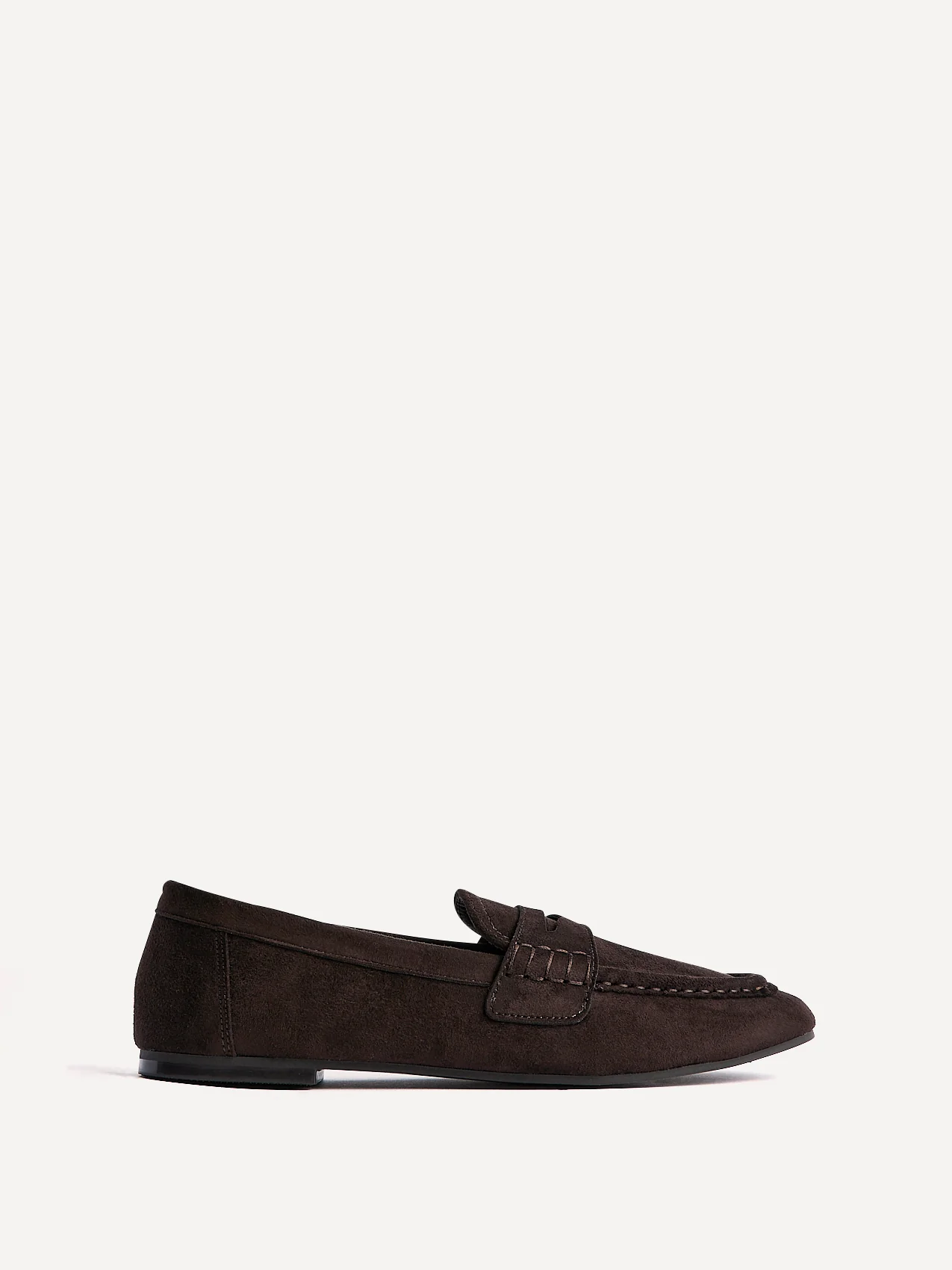 Edition Brown Faux Suede Penny Loafers - Image 2