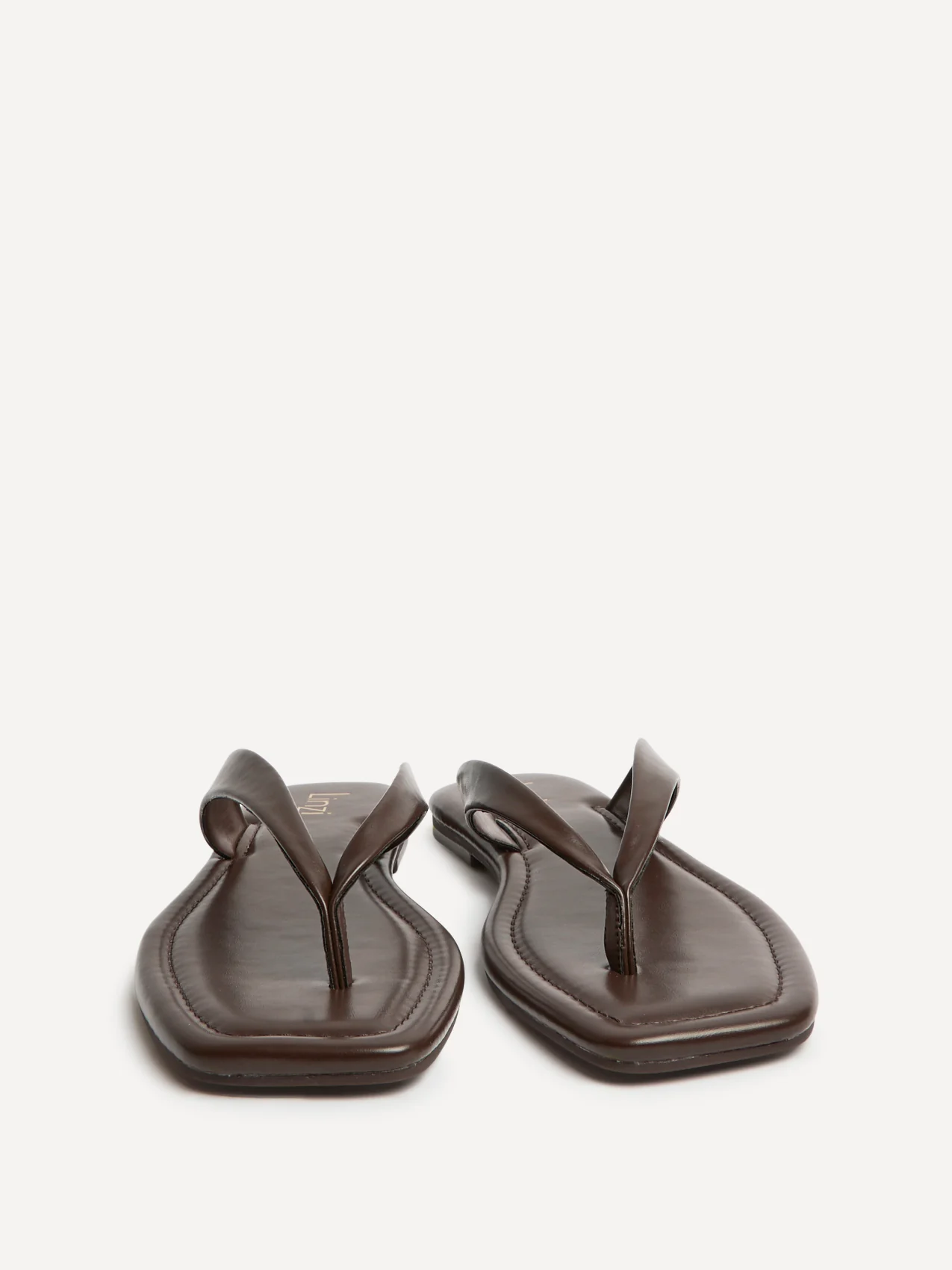 Element Brown Toe Post Flat Sandals - Image 3