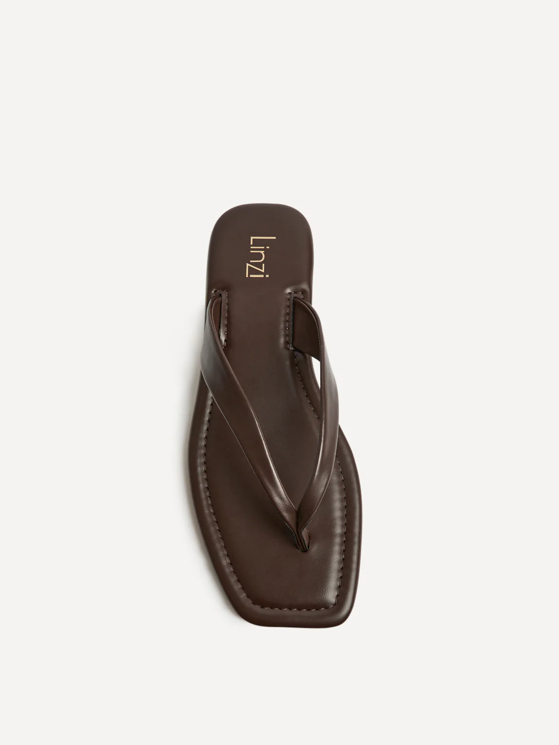 Element Brown Toe Post Flat Sandals - Image 4