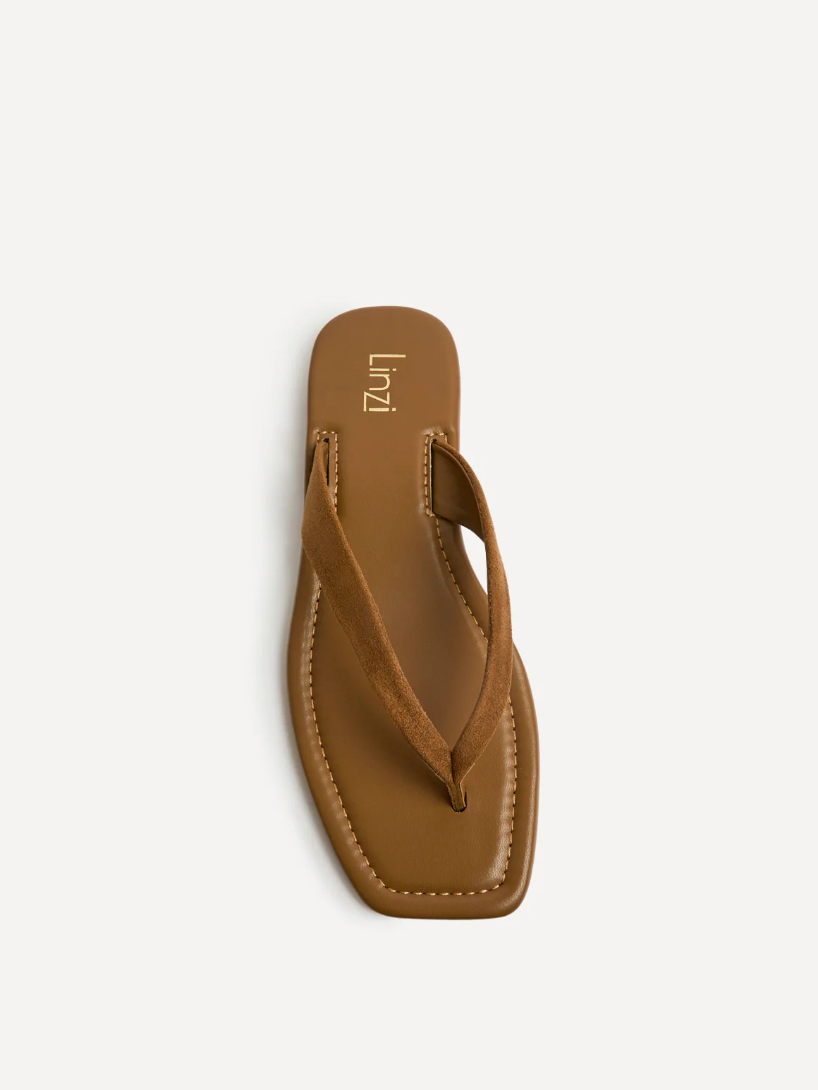 Element Tan Toe Post Flat Sandals - Image 4