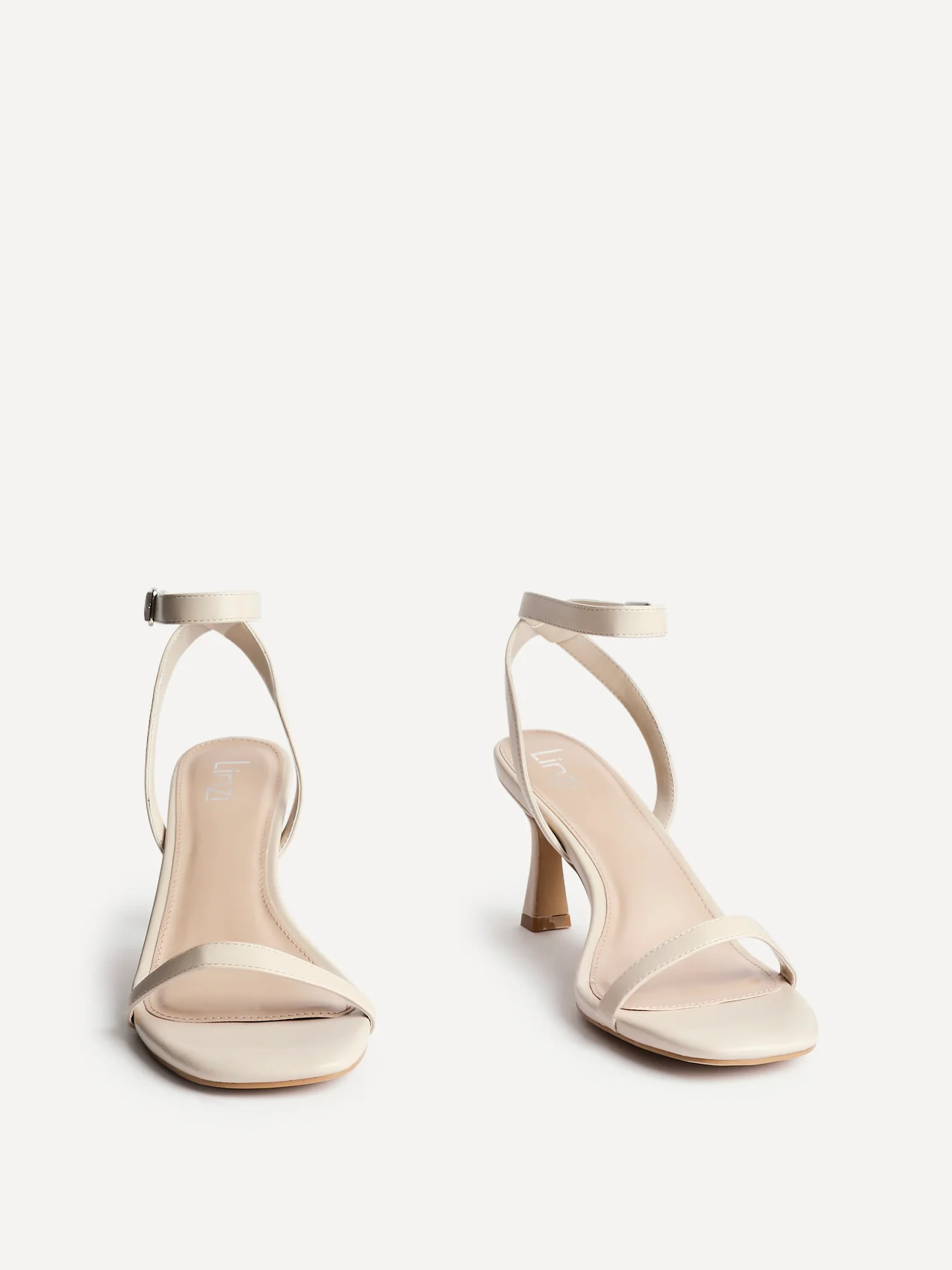 Elevate Nude Faux Leather Barely There Heels - Image 3