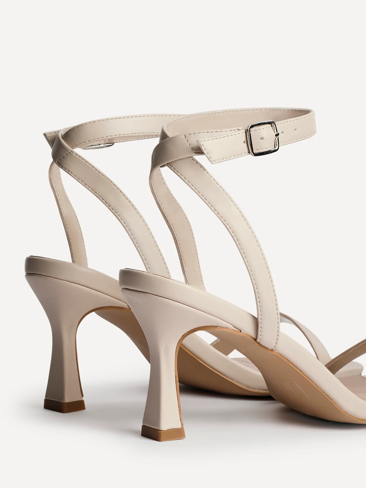Elevate Nude Faux Leather Barely There Heels - Image 5