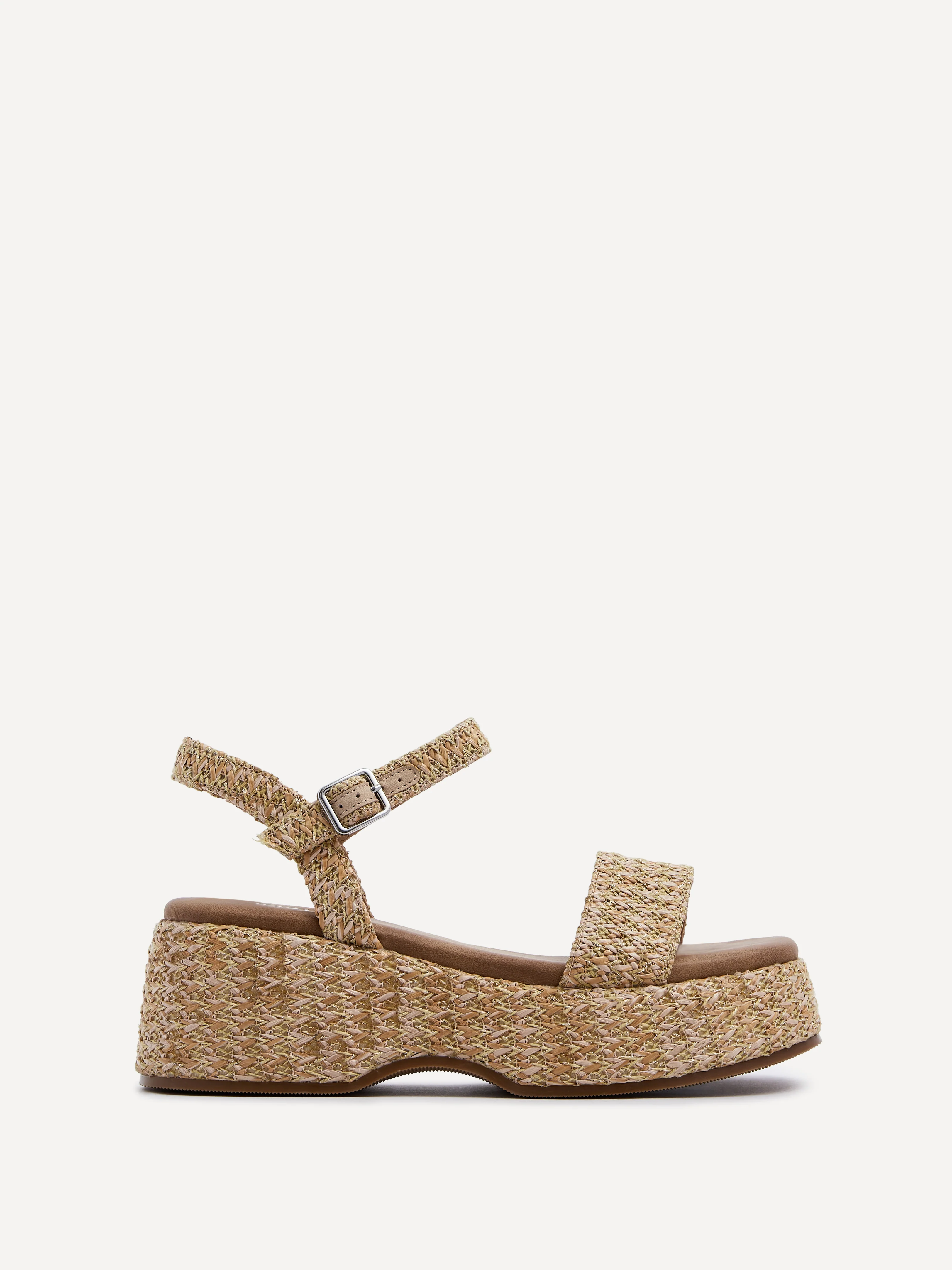 Elisa Natural & Gold Espadrille Sandals