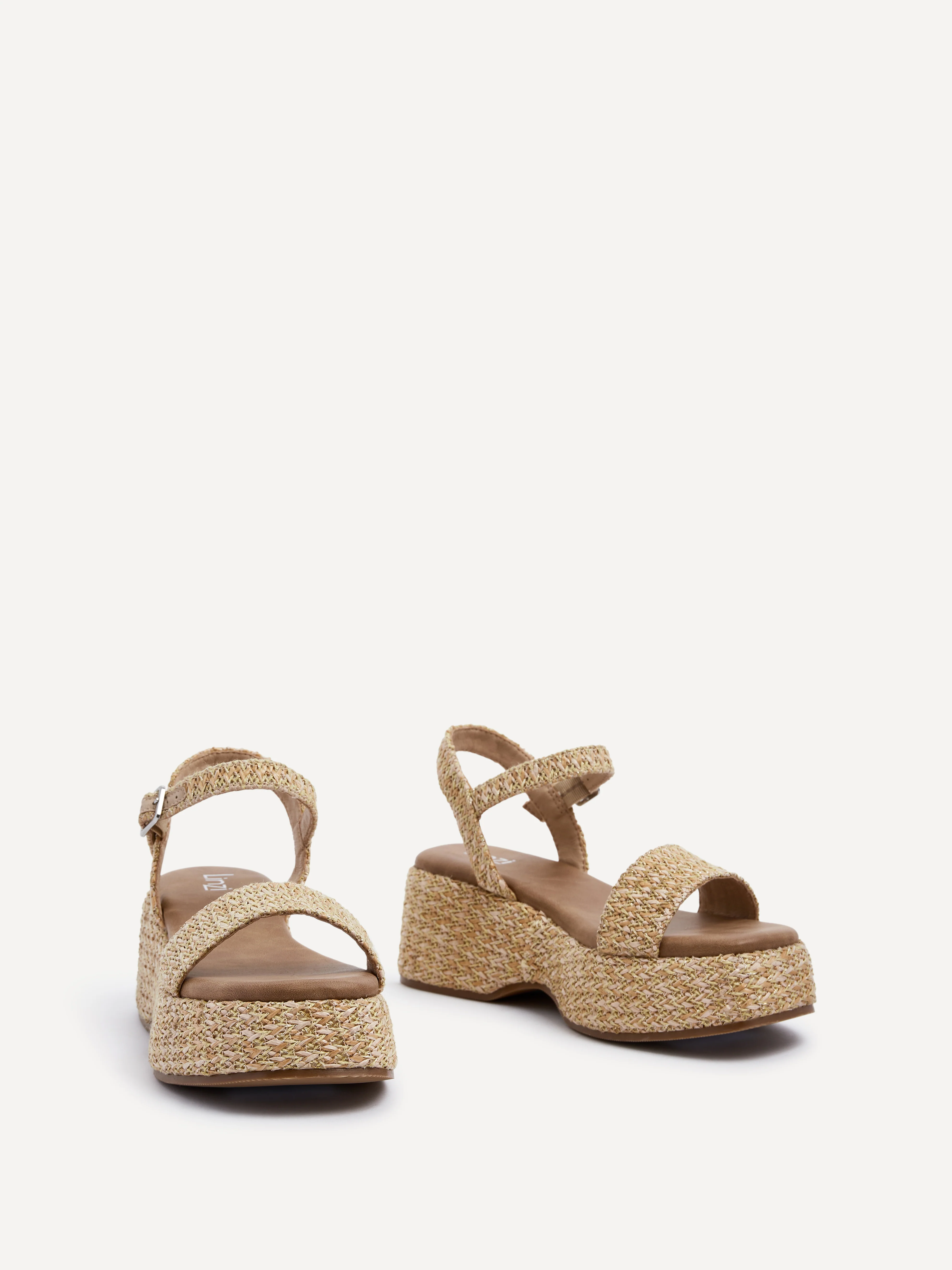 Elisa Natural & Gold Espadrille Sandals - Image 2