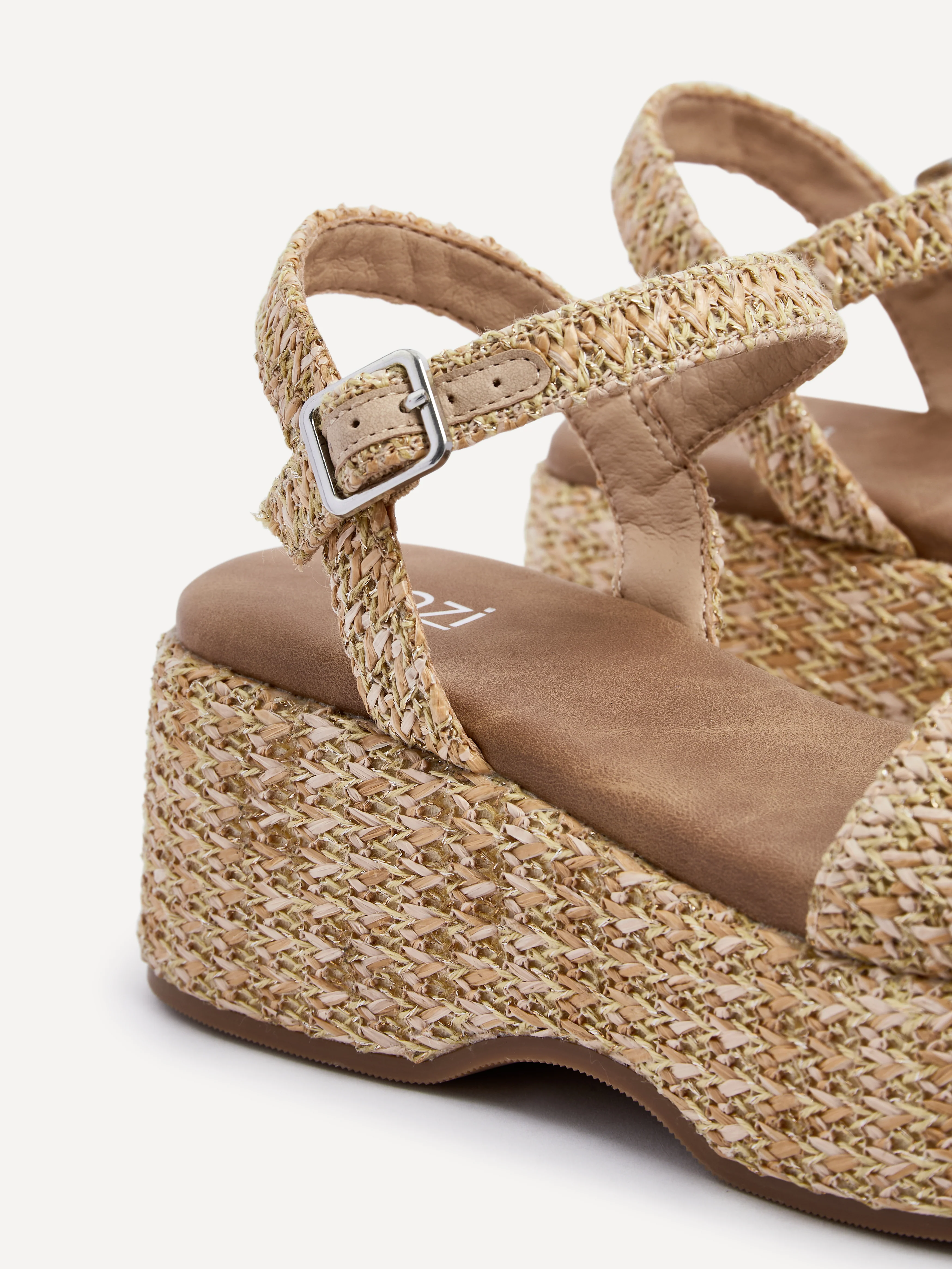 Elisa Natural & Gold Espadrille Sandals - Image 3