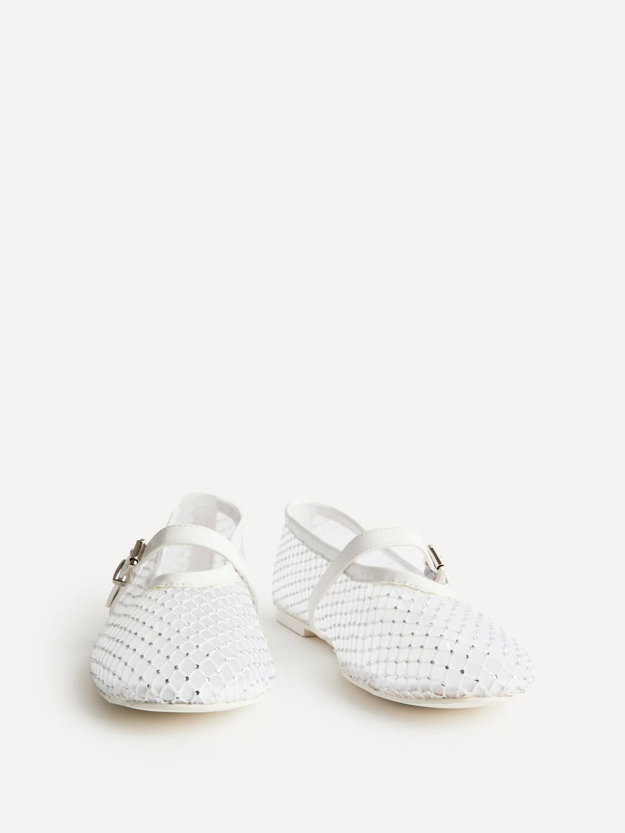 Elise Bridal Diamante Mesh Mary Jane Pumps - Image 3