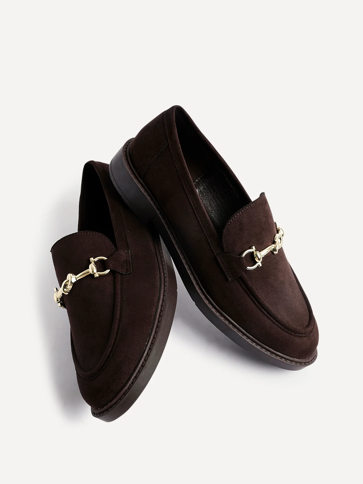 Elite Brown Faux Leather Loafers - Image 5