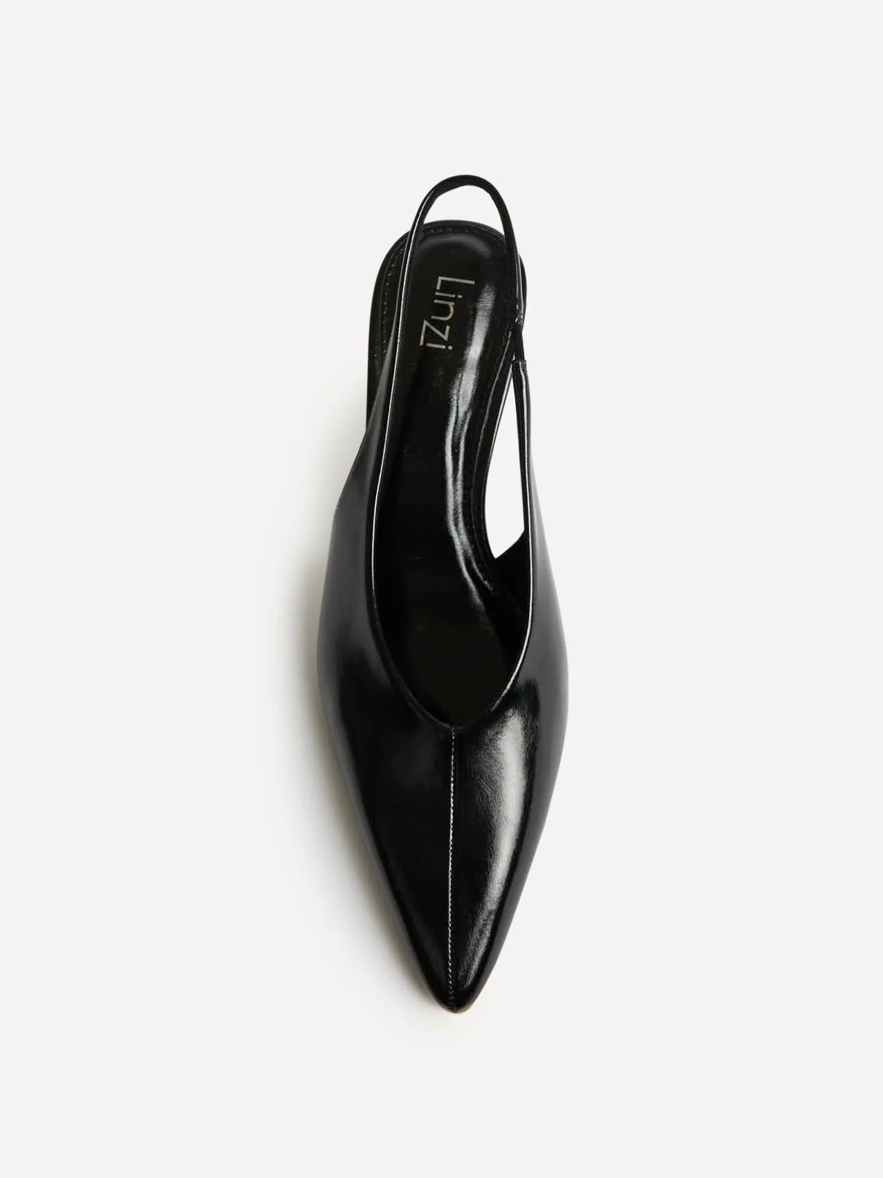 Eliza Black Faux Leather Court Heels - Image 5