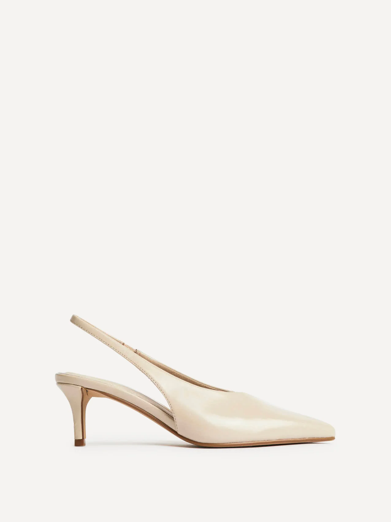 Eliza Taupe Faux Leather Court Heels - Image 2