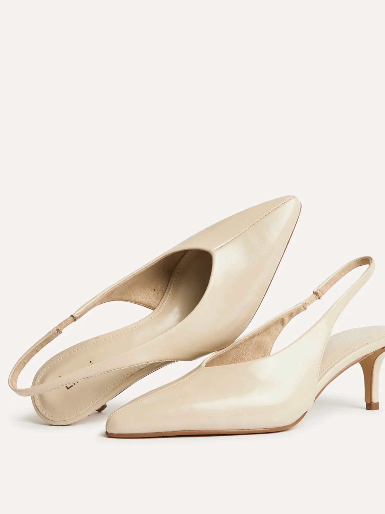 Eliza Taupe Faux Leather Court Heels - Image 5