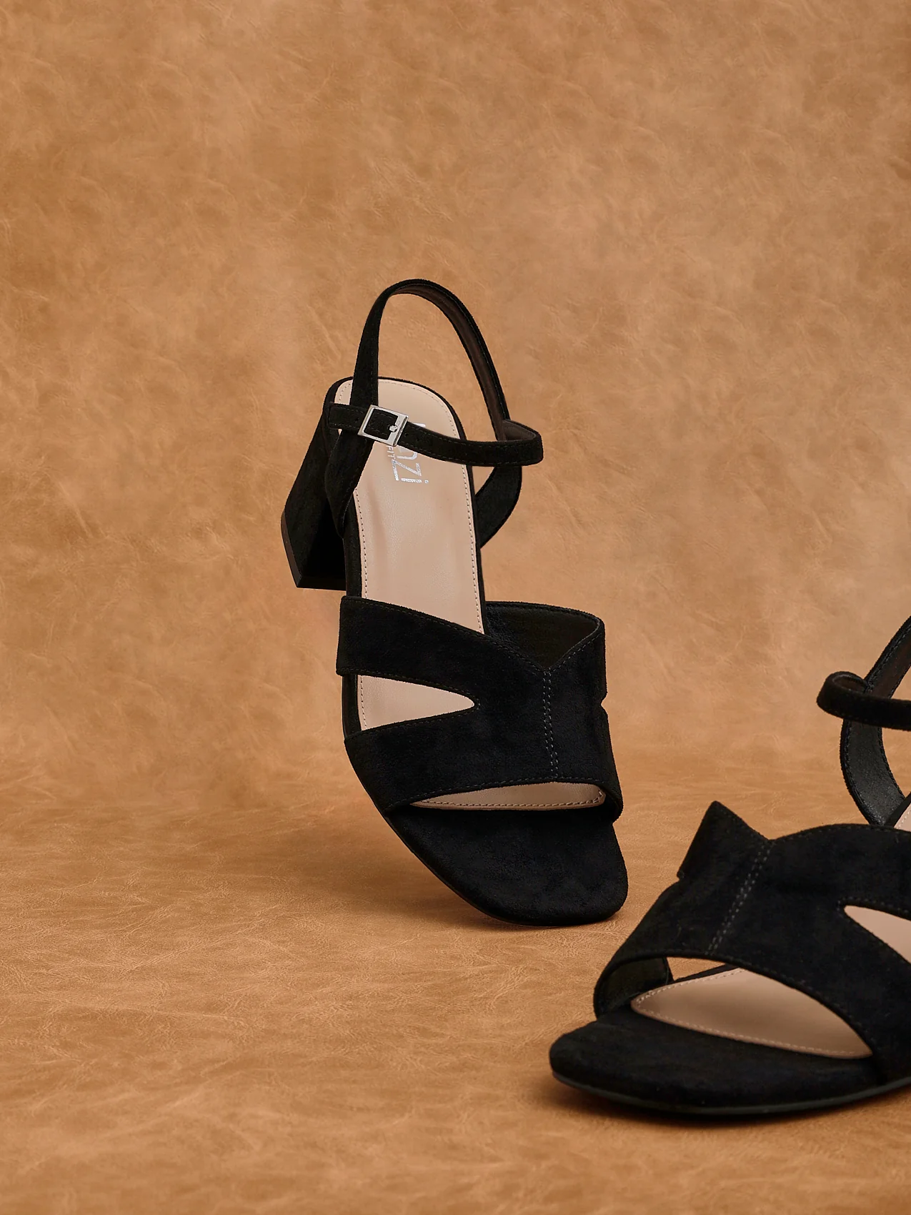 Empire Wide Fit Black Block Heels - Image 6