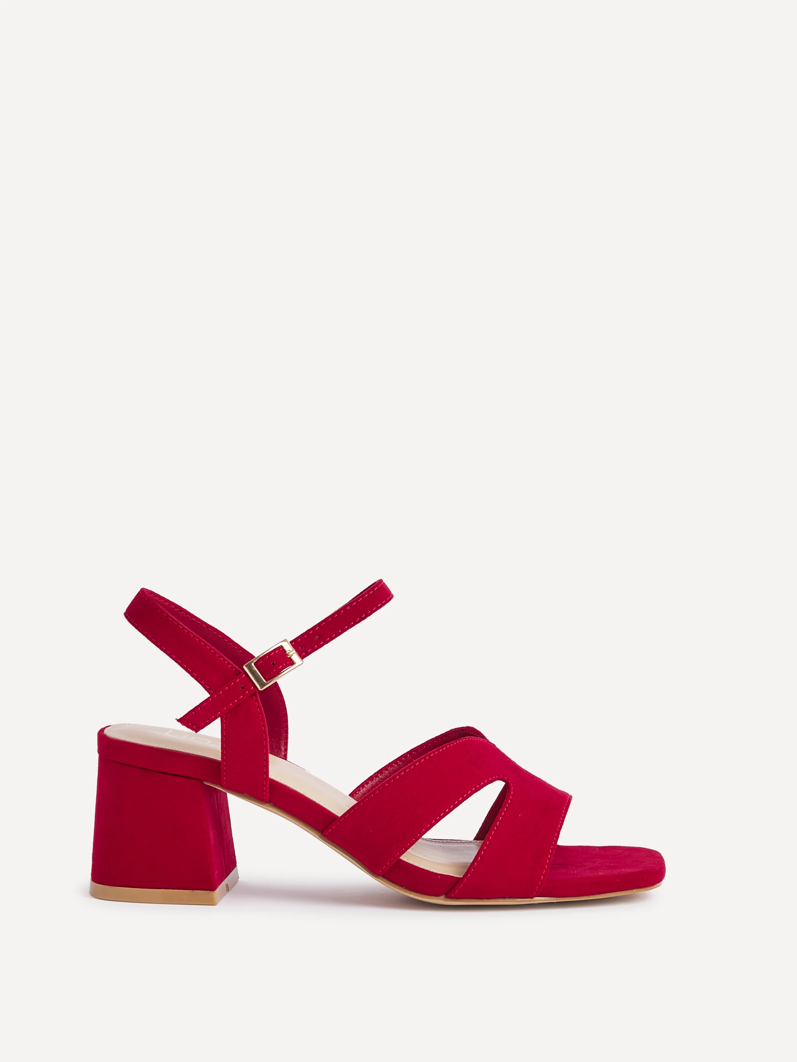 Empire Wide Fit Red Block Heels - Image 2