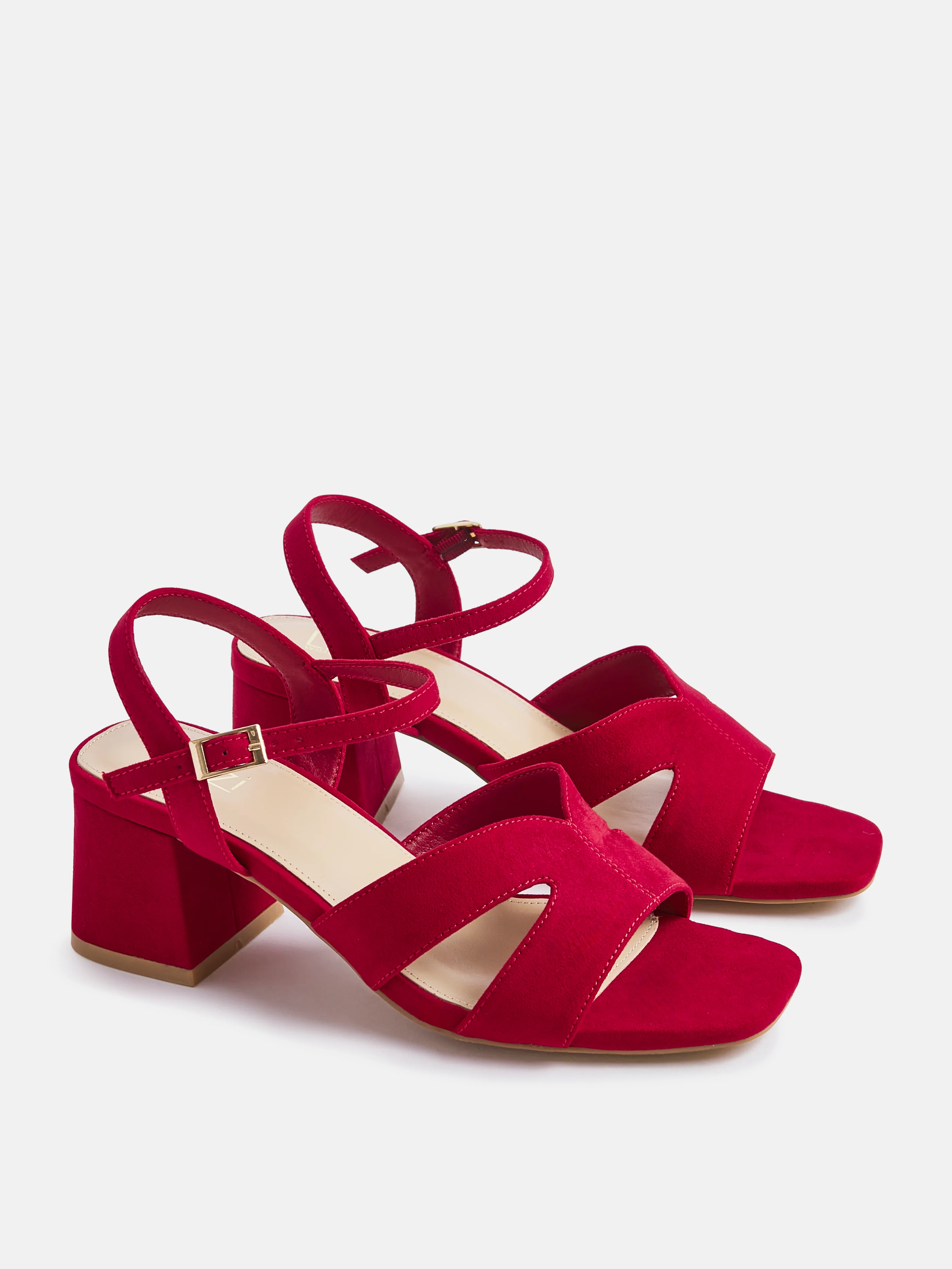 Empire Wide Fit Red Block Heels - Image 5