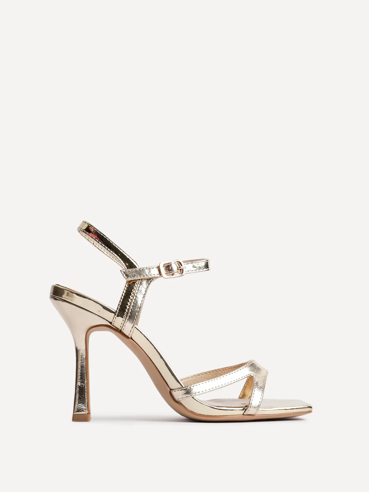 Empress Gold Faux Leather Heels - Image 2