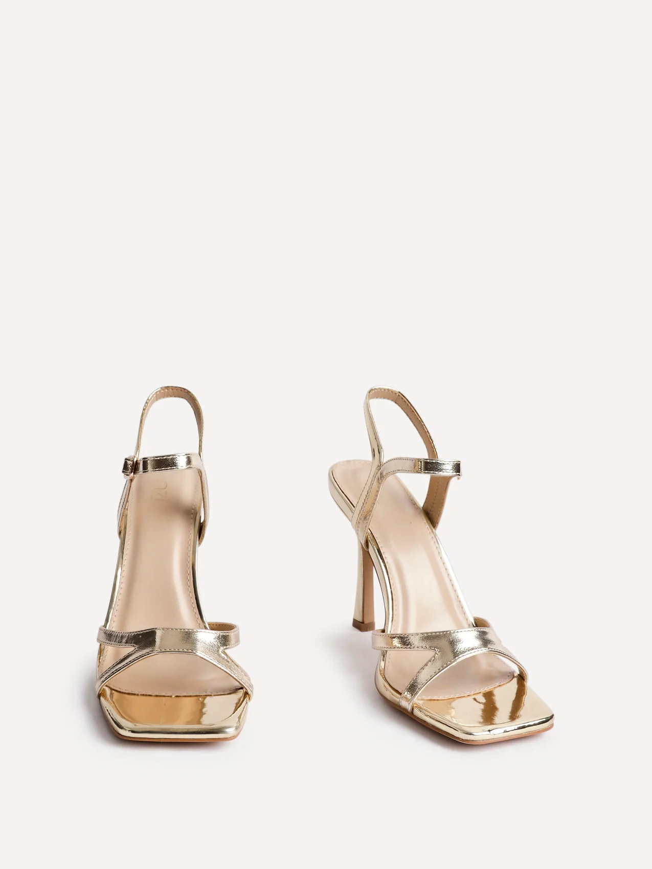 Empress Gold Faux Leather Heels - Image 3