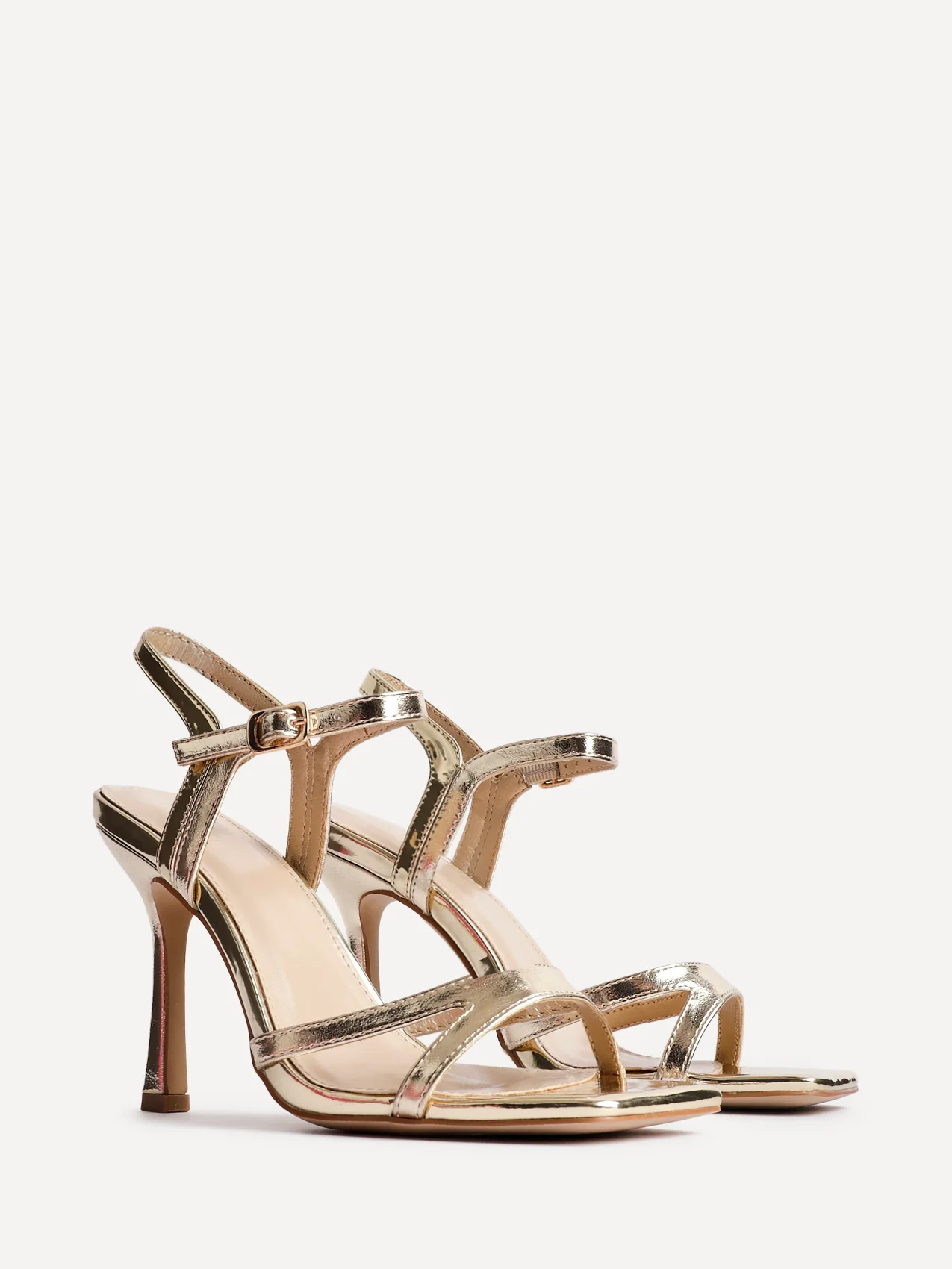 Empress Gold Faux Leather Heels - Image 4