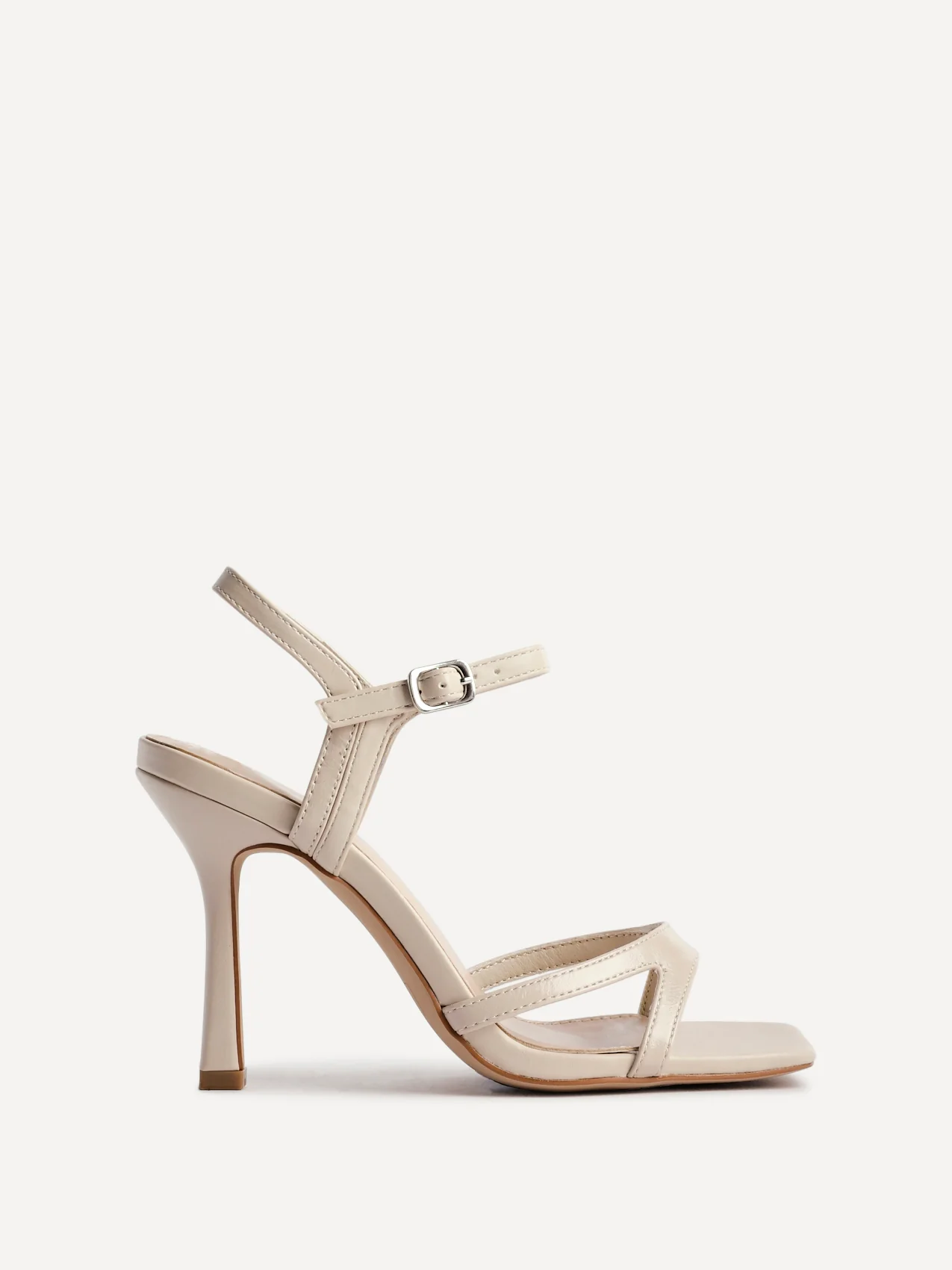 Empress Nude Faux Leather Heels - Image 2