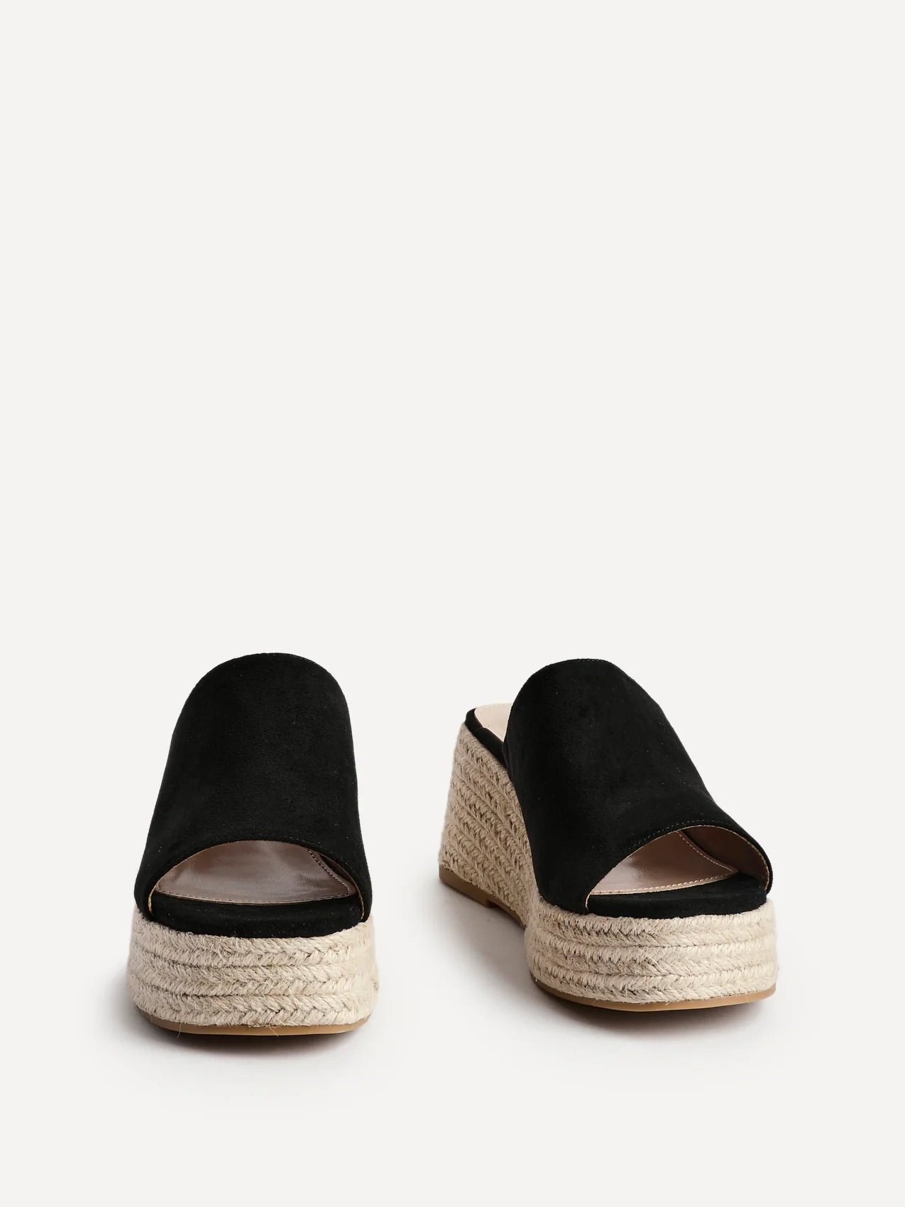 Espresso Black Espadrille Mule Wedges - Image 3