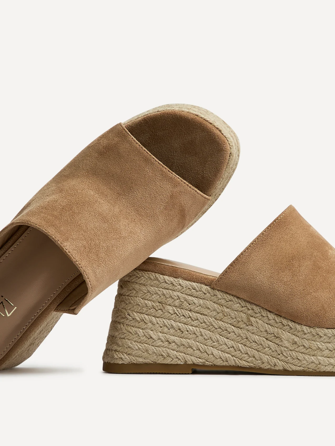 Espresso Mocha Espadrille Mule Wedges - Image 5