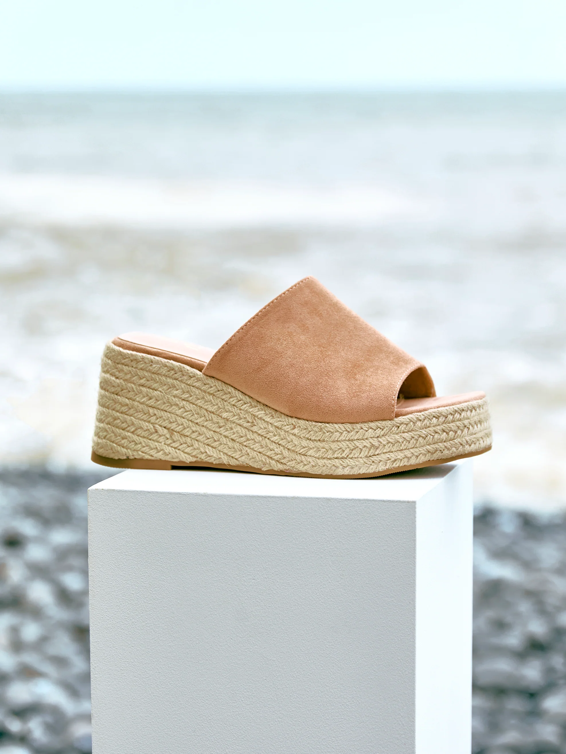 Espresso Mocha Espadrille Mule Wedges - Image 7
