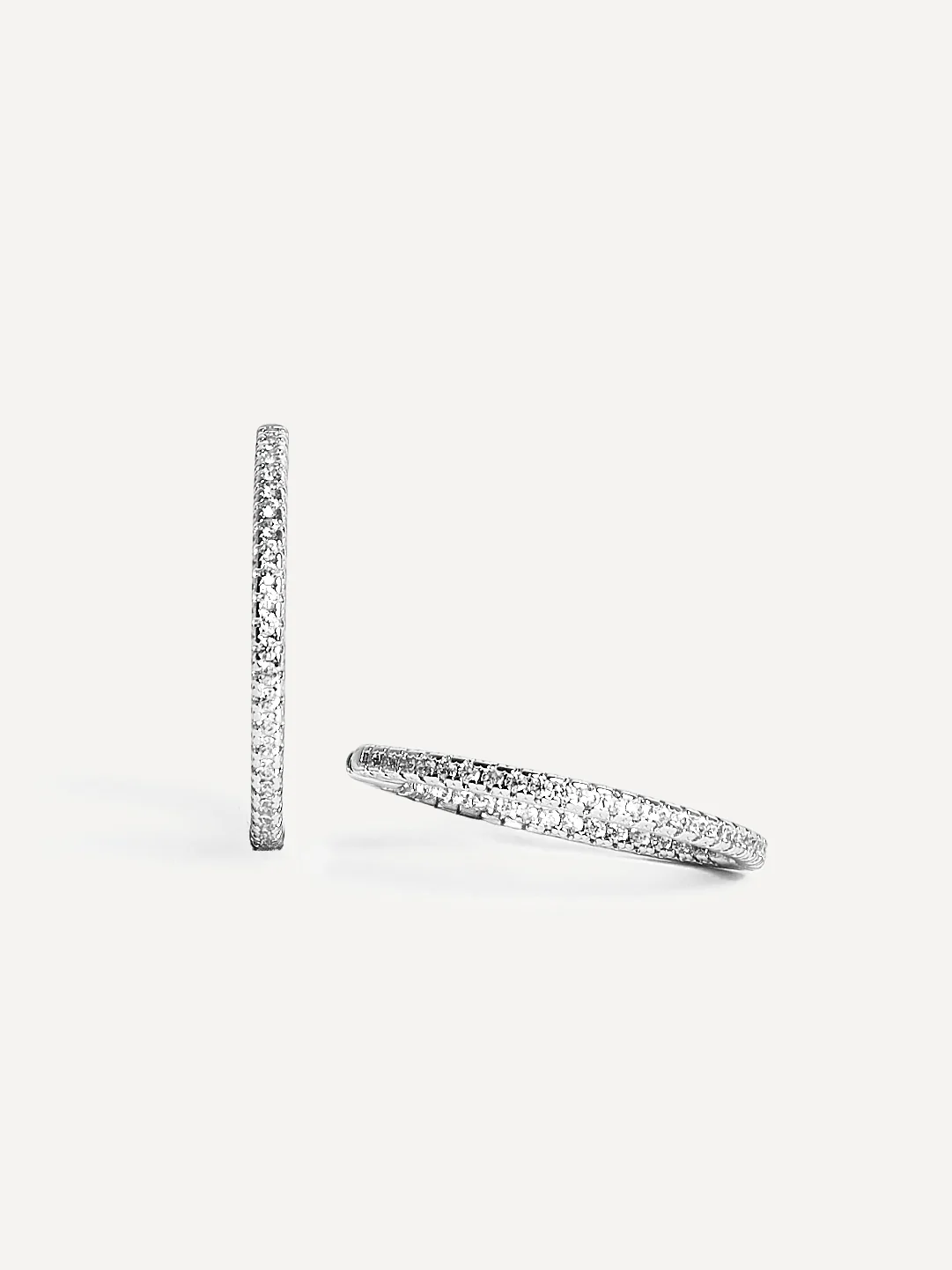Eternal Silver Crystal Hoop Earrings - Image 4