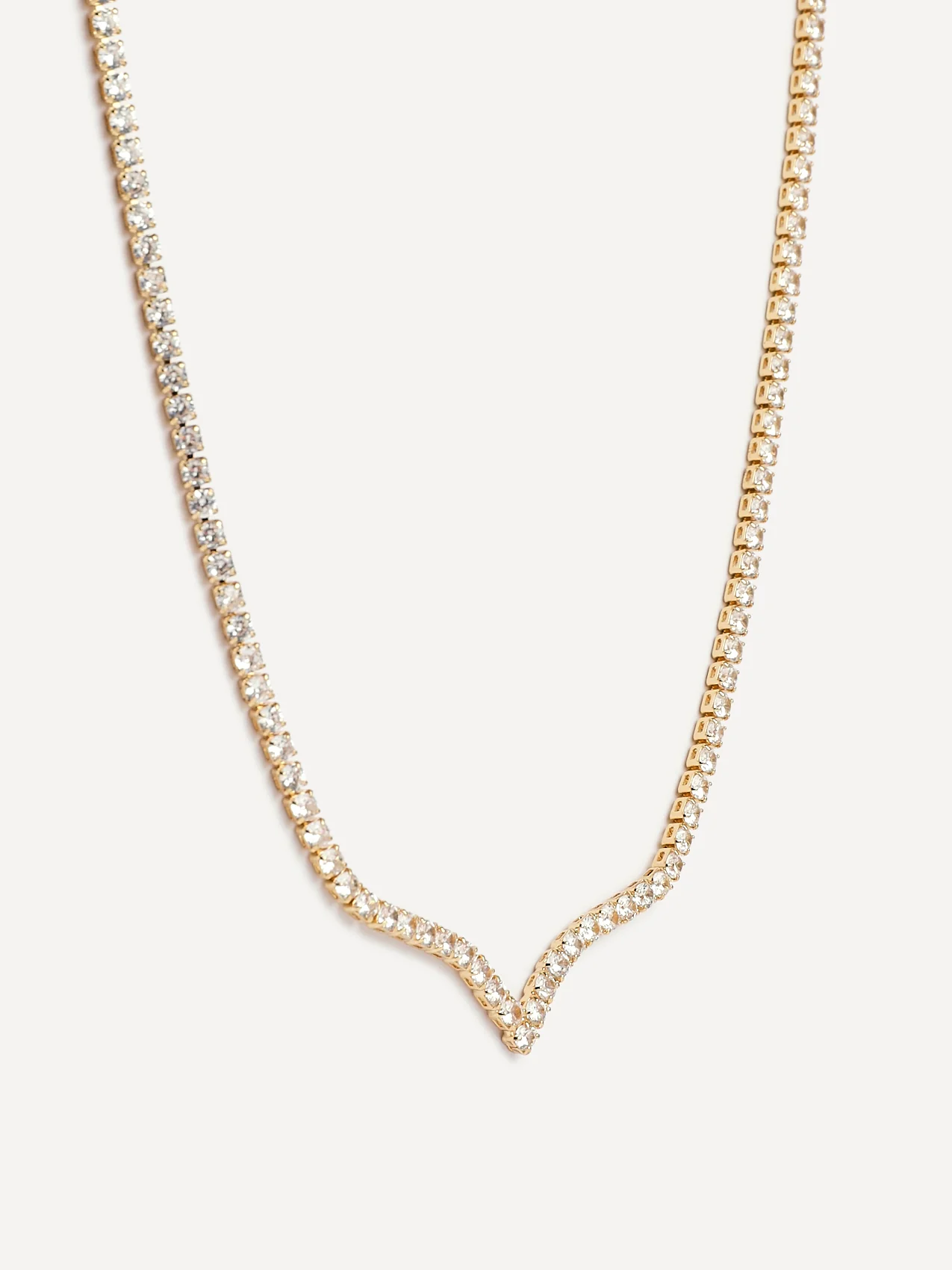 Evermore Gold Tennis Necklace - Image 4