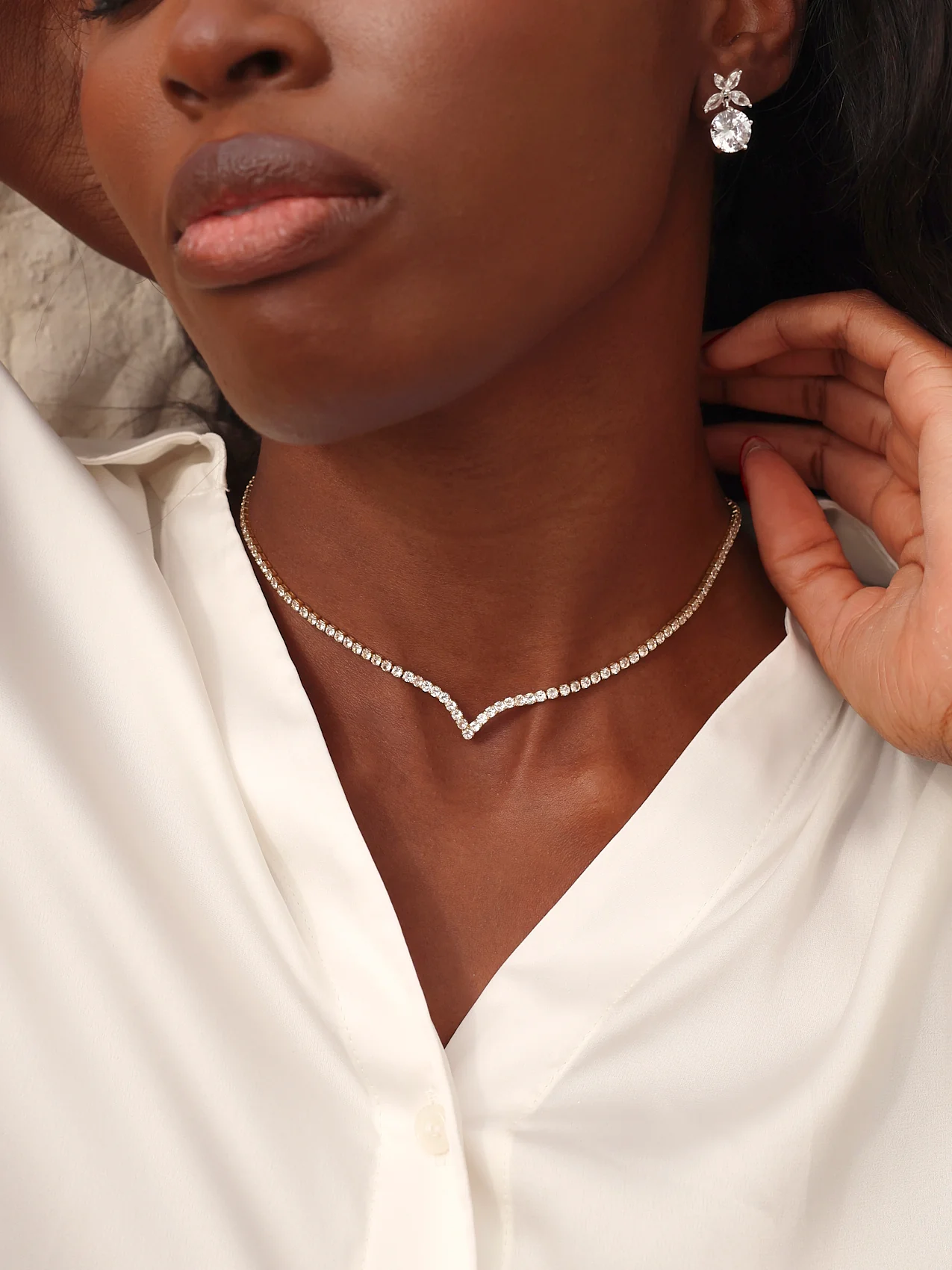 Evermore Gold Tennis Necklace - Image 6