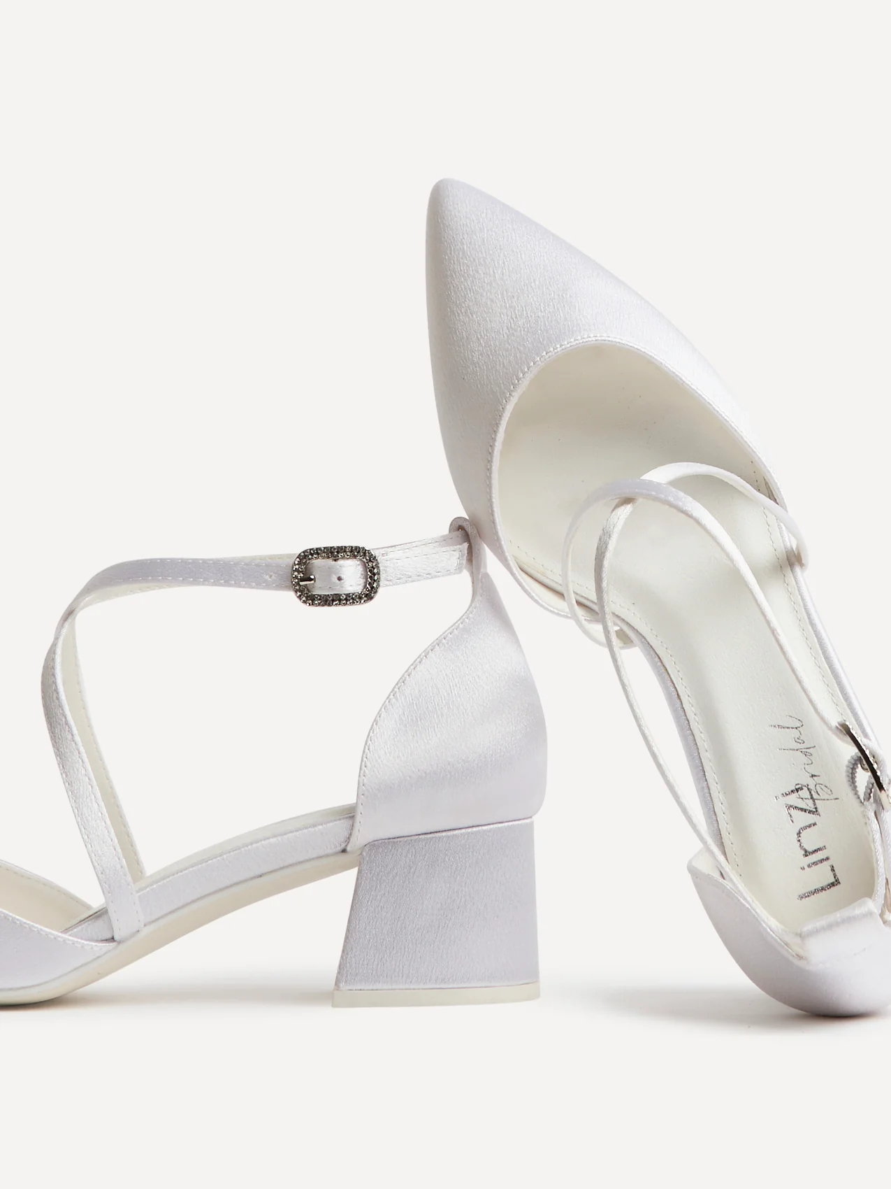 Faith Bridal Satin Low Court Heels - Image 5