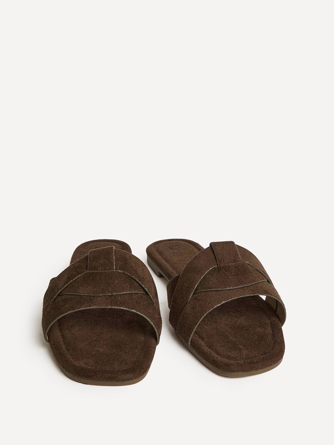 Fletcher Brown Suede Slider Sandals - Image 3