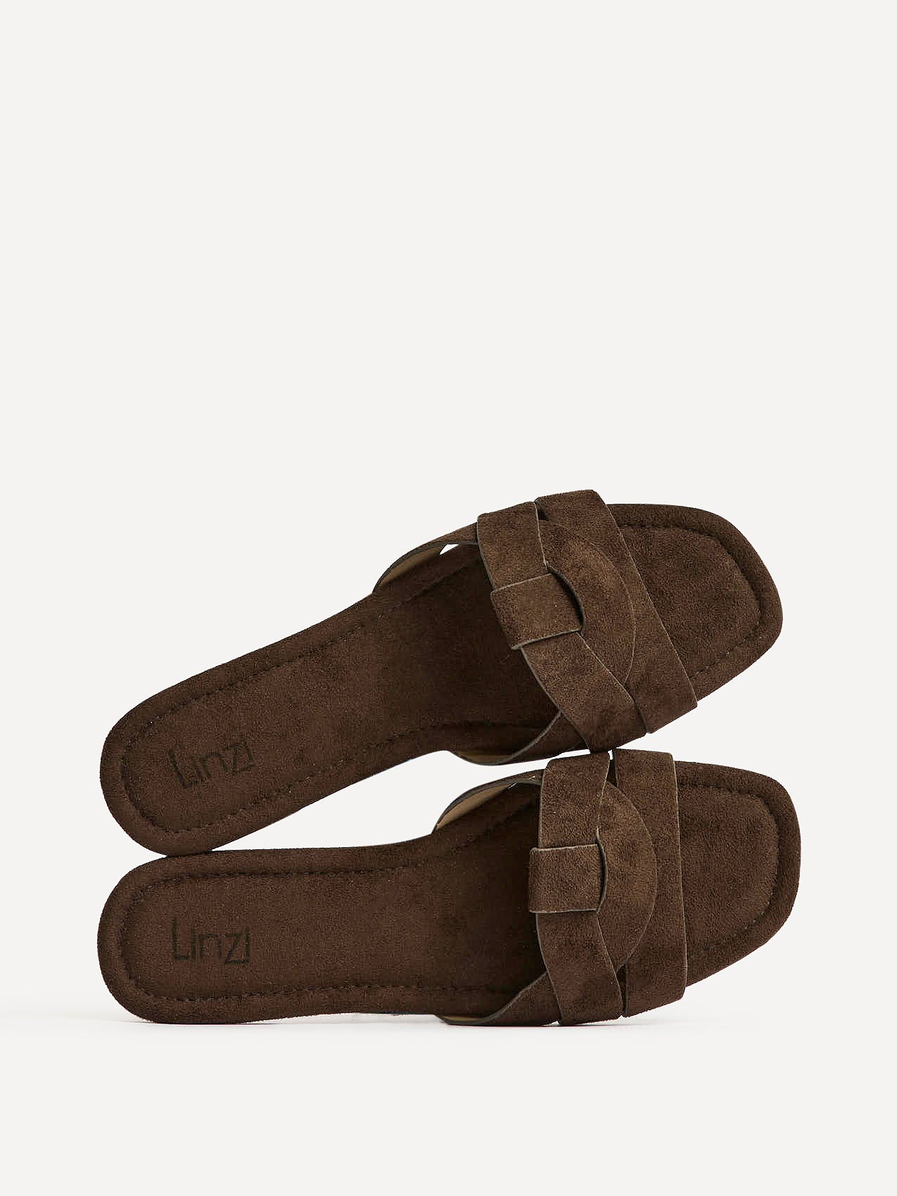 Fletcher Brown Suede Slider Sandals - Image 5