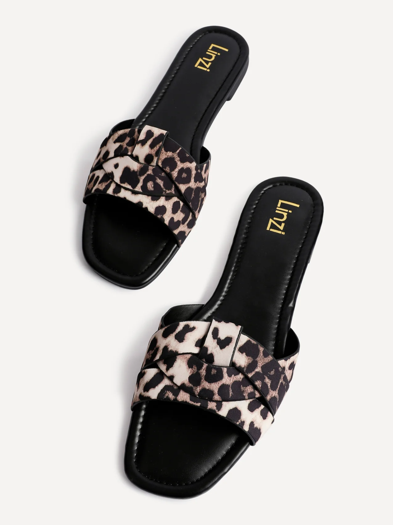 Fletcher Leopard Print Slider Sandals - Image 5