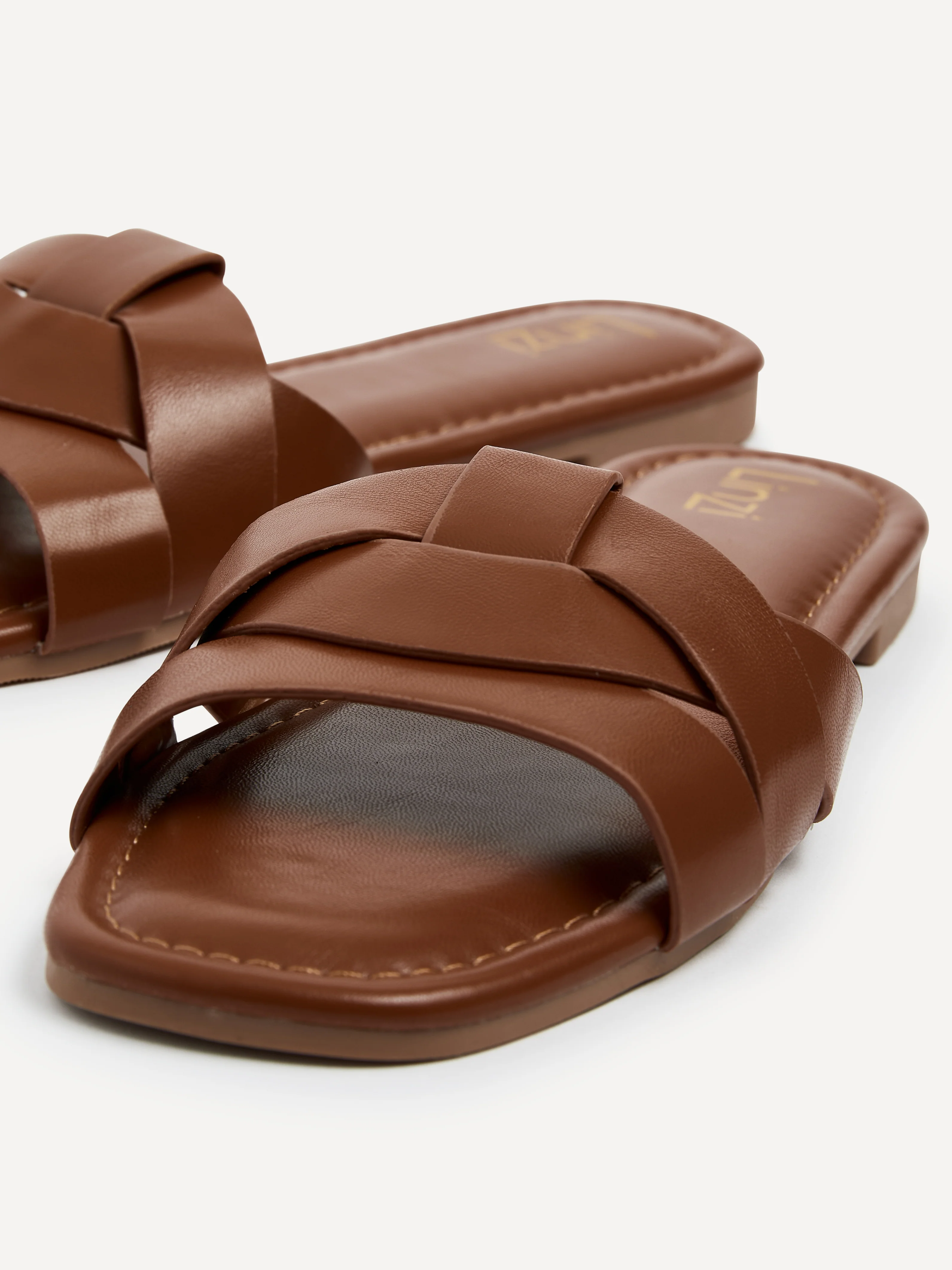 Fletcher Tan Slider Sandals - Image 3